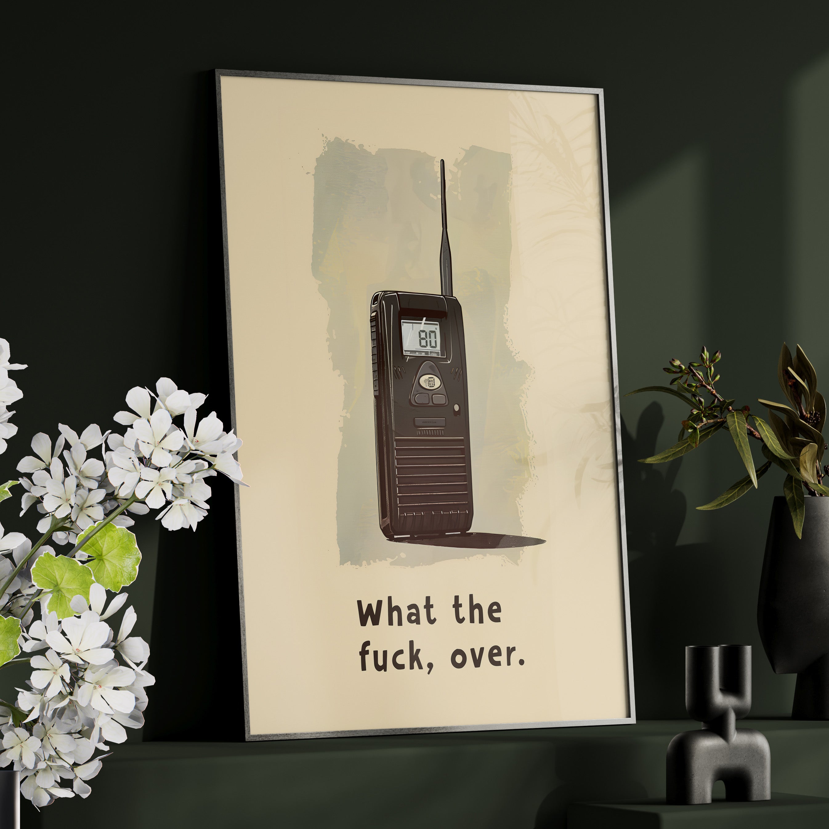 Framed Paper Print - Walkie Talkie WTF Moment