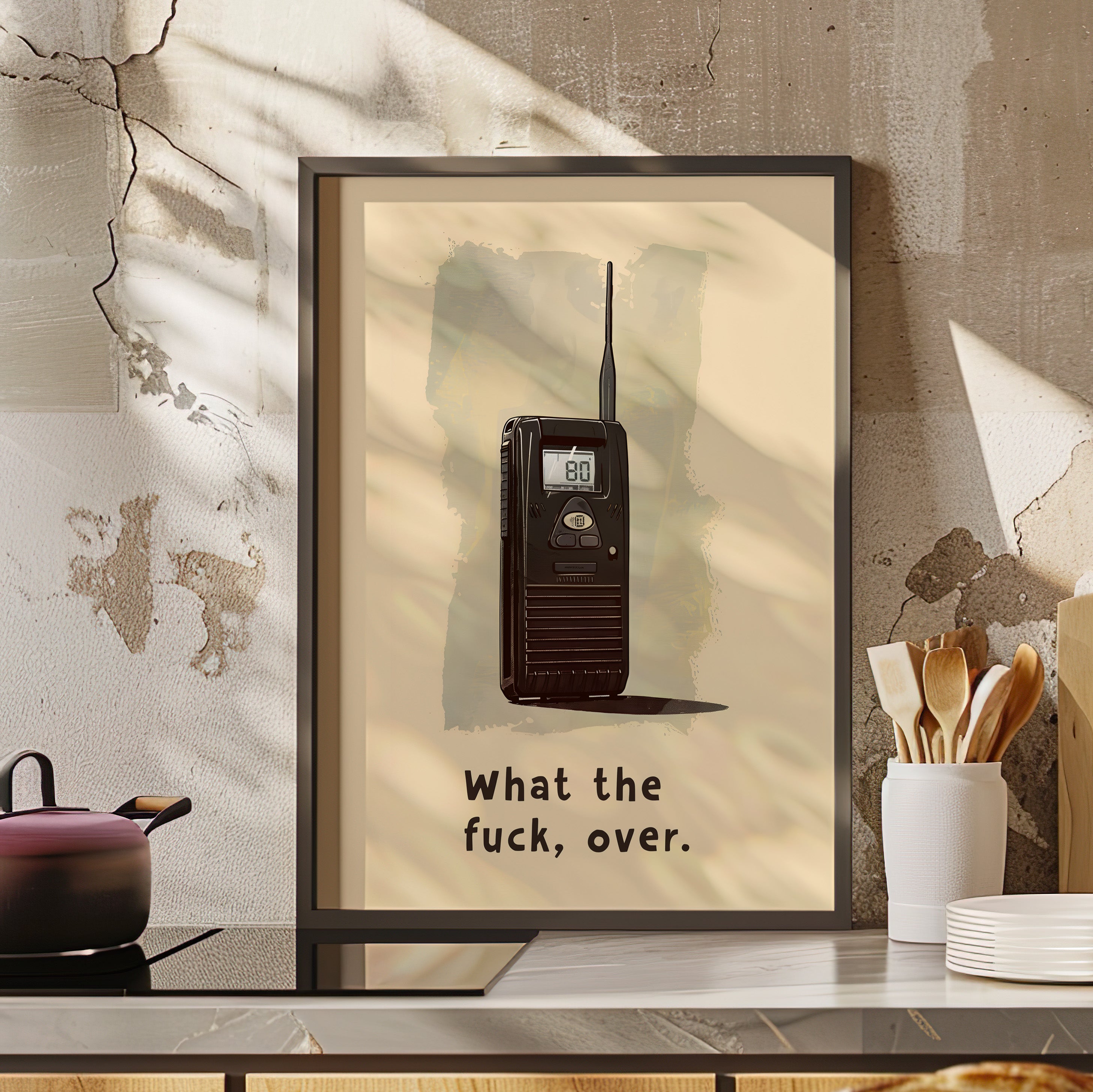 Framed Paper Print - Walkie Talkie WTF Moment