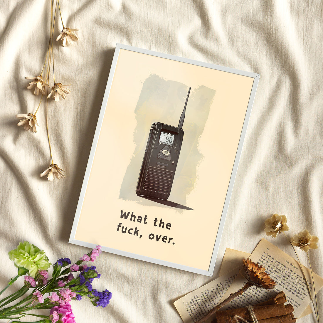 Framed Paper Print - Walkie Talkie WTF Moment