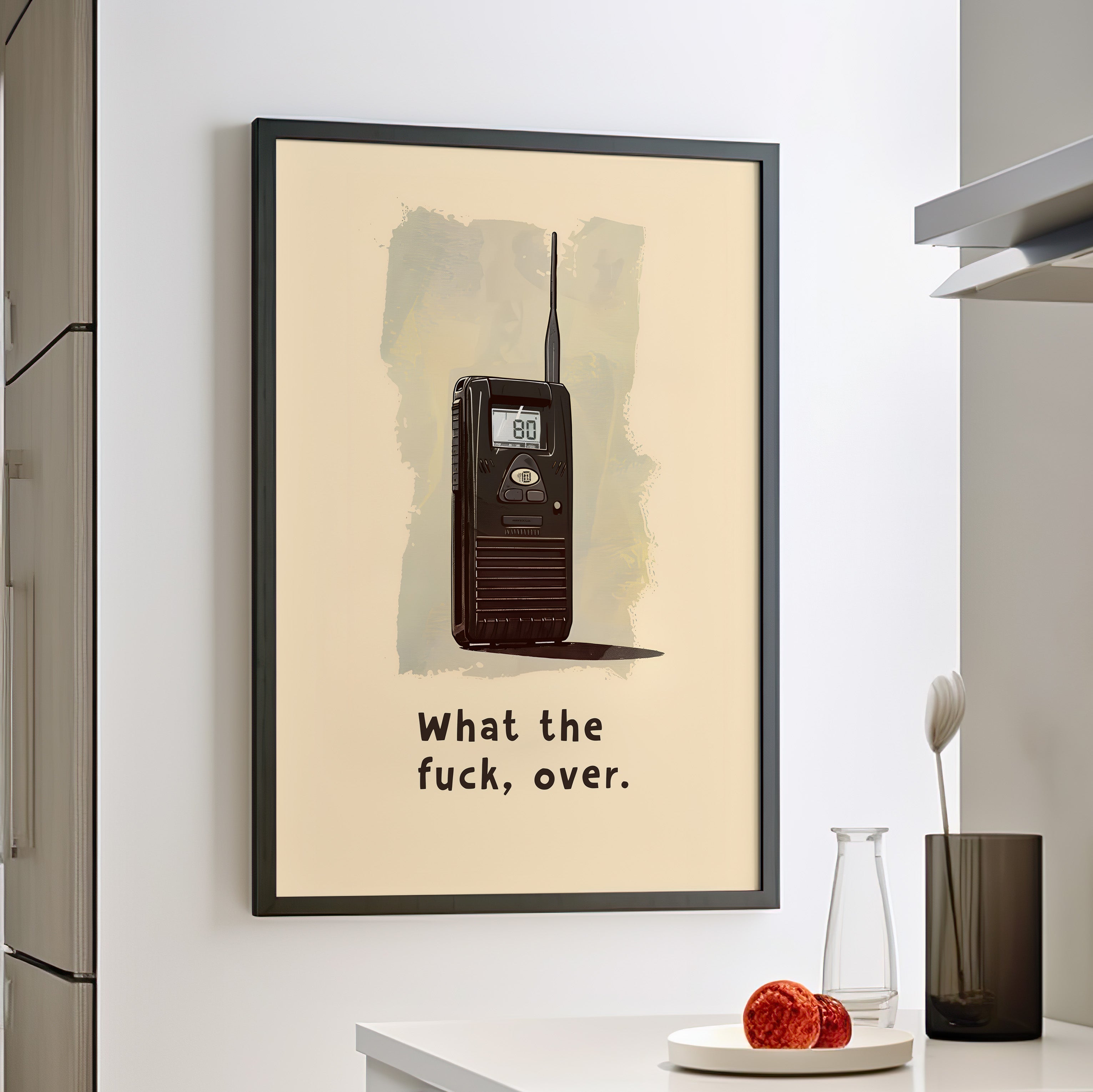 Framed Paper Print - Walkie Talkie WTF Moment