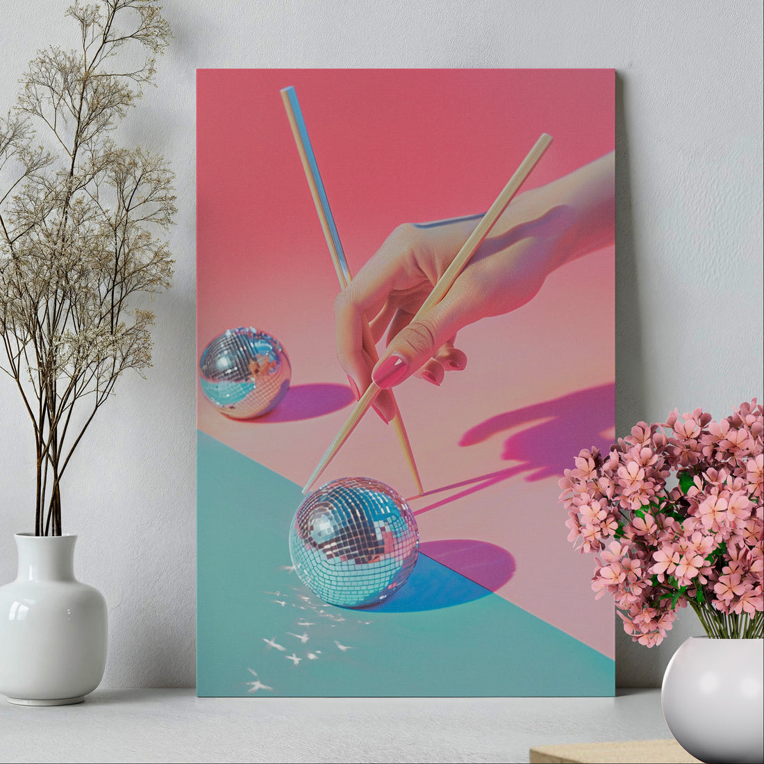 .75" Matte Canvas - Disco Chopsticks Delight