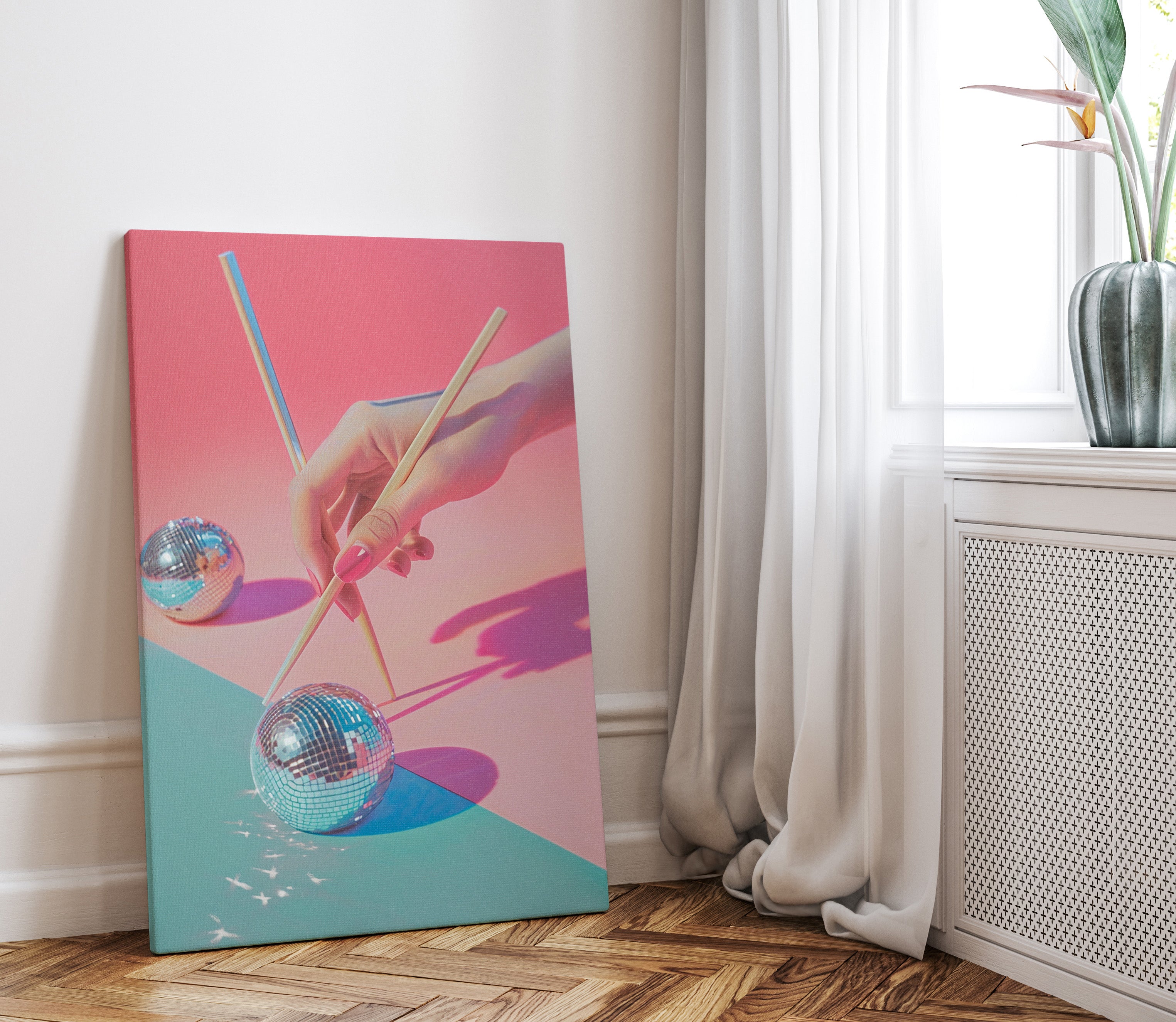 .75" Matte Canvas - Disco Chopsticks Delight