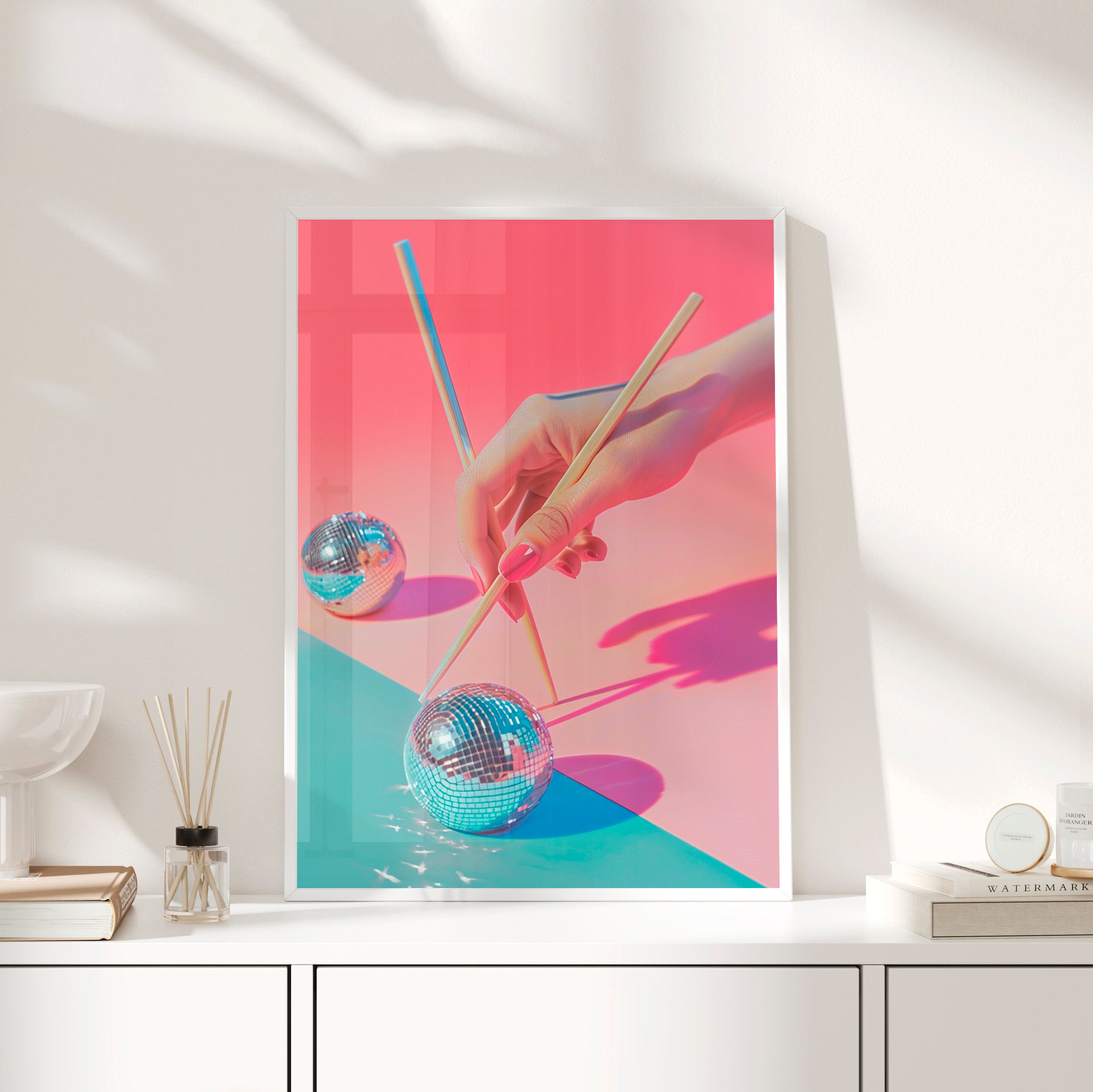 Framed Paper Print - Disco Chopsticks Delight