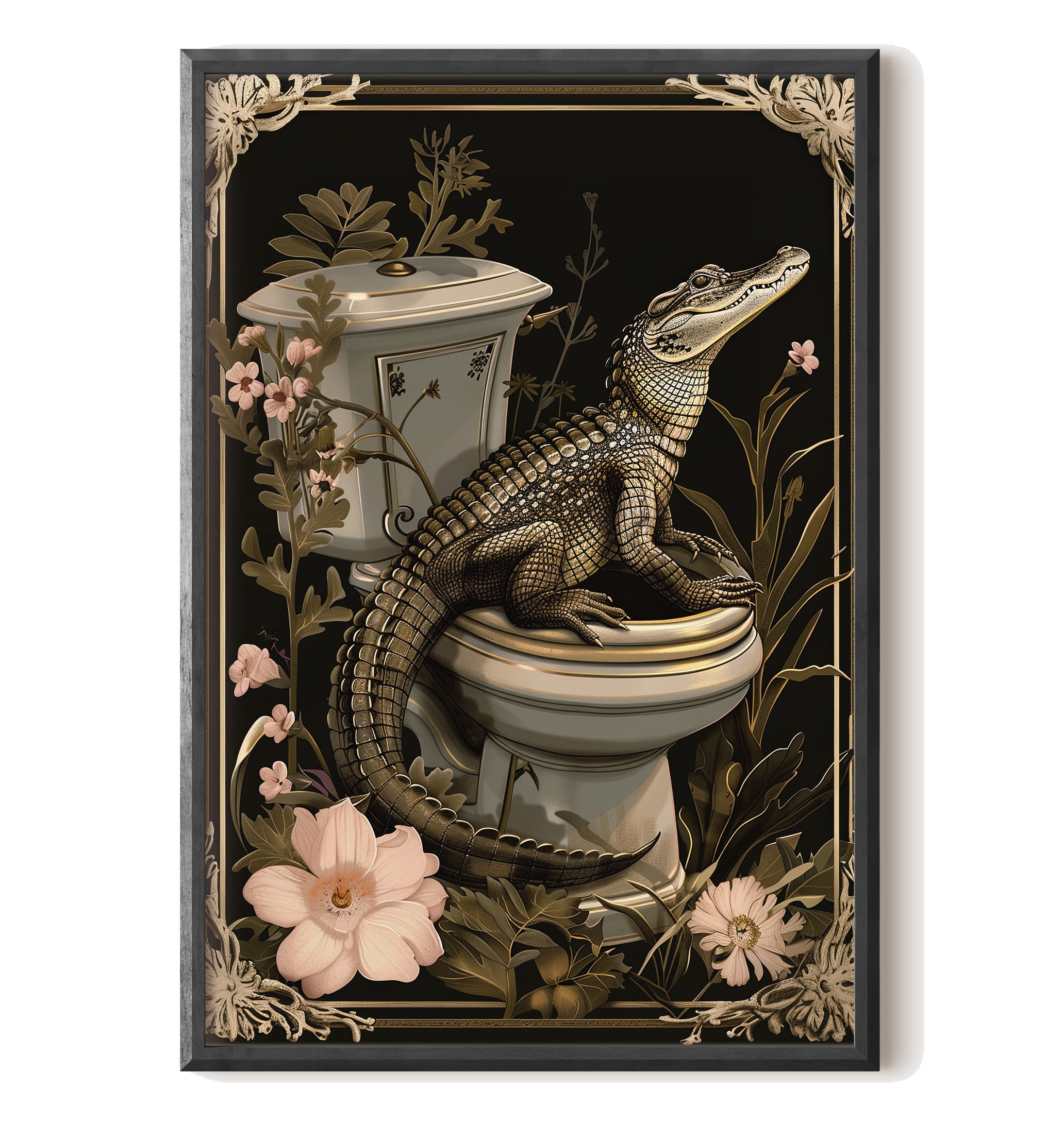 Toilet Gator Floral Surprise