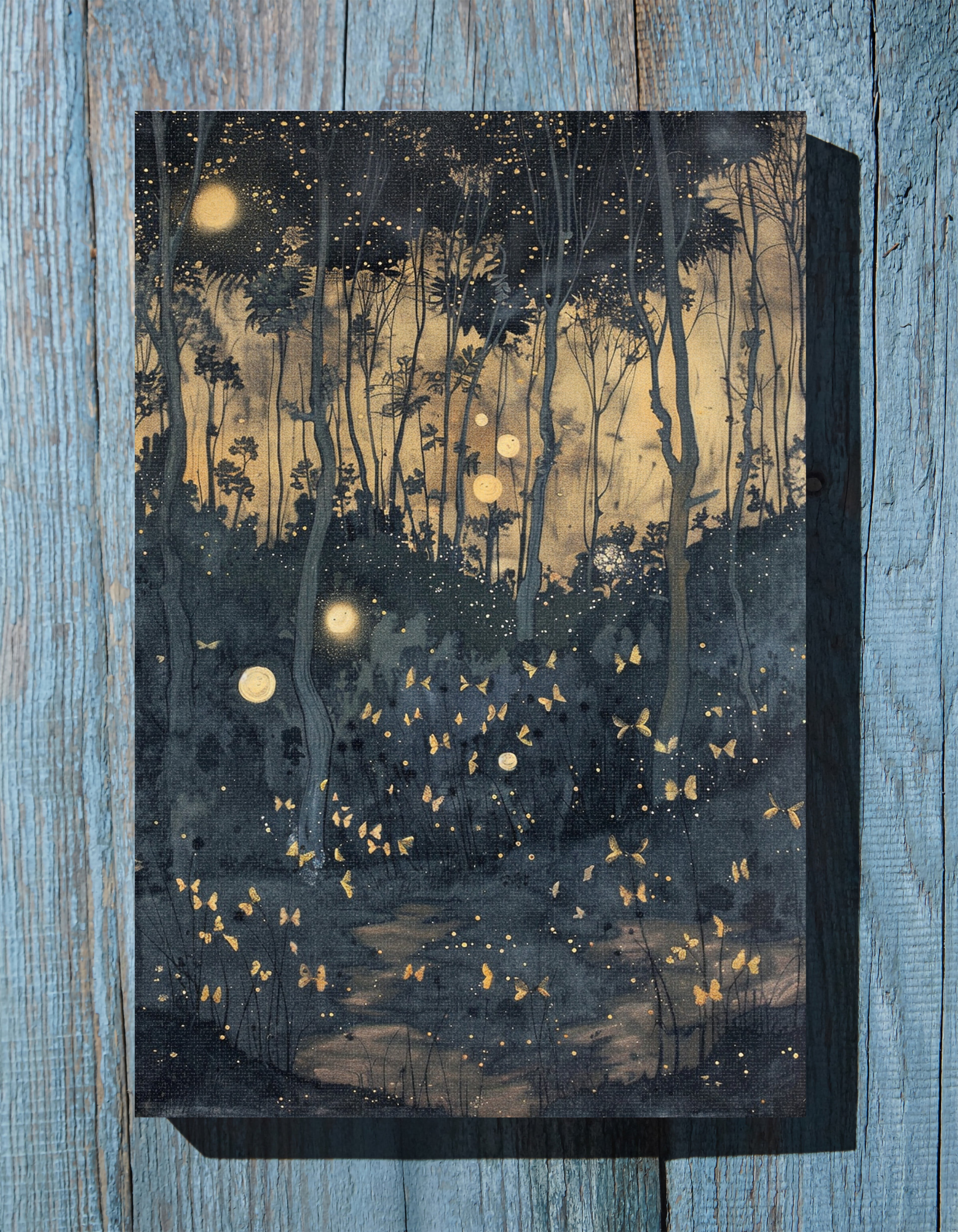 1.25" Matte Canvas - Golden Firefly Nightscape