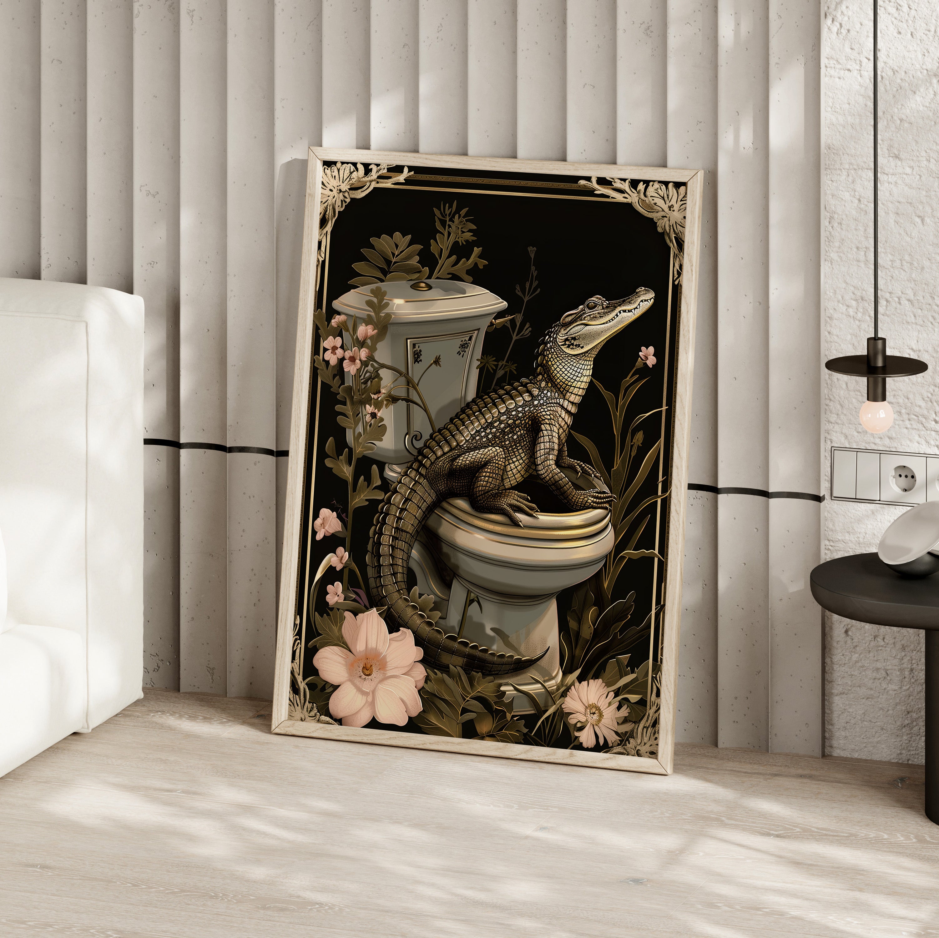 Toilet Gator Floral Surprise