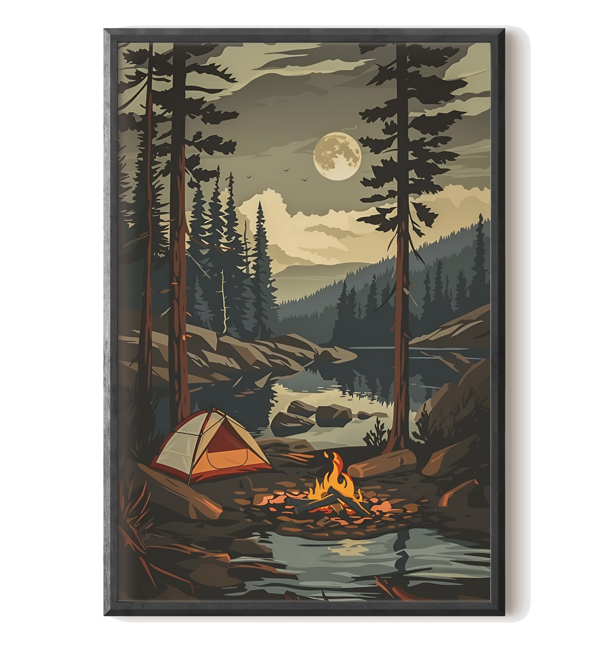 Moonlit Campfire Escape