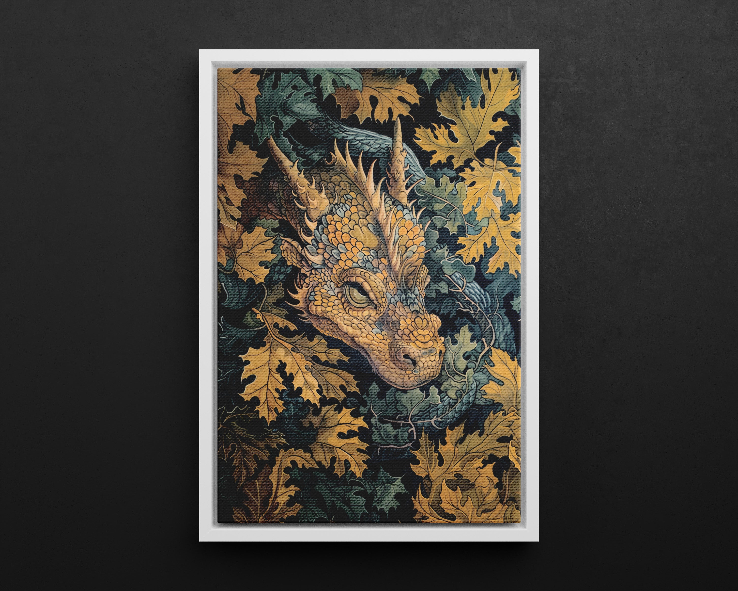 Framed Canvas - Enchanted Forest Dragon