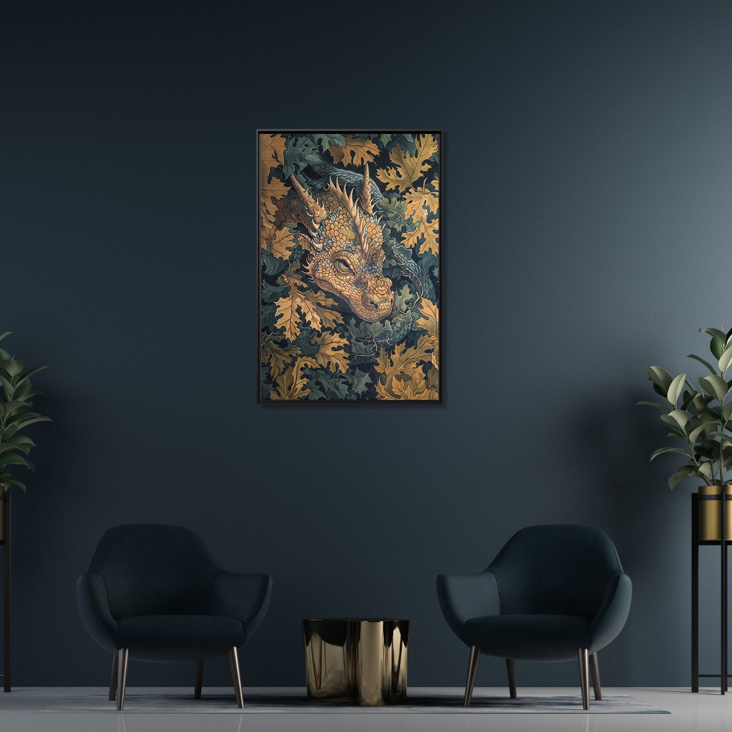 Framed Canvas - Enchanted Forest Dragon