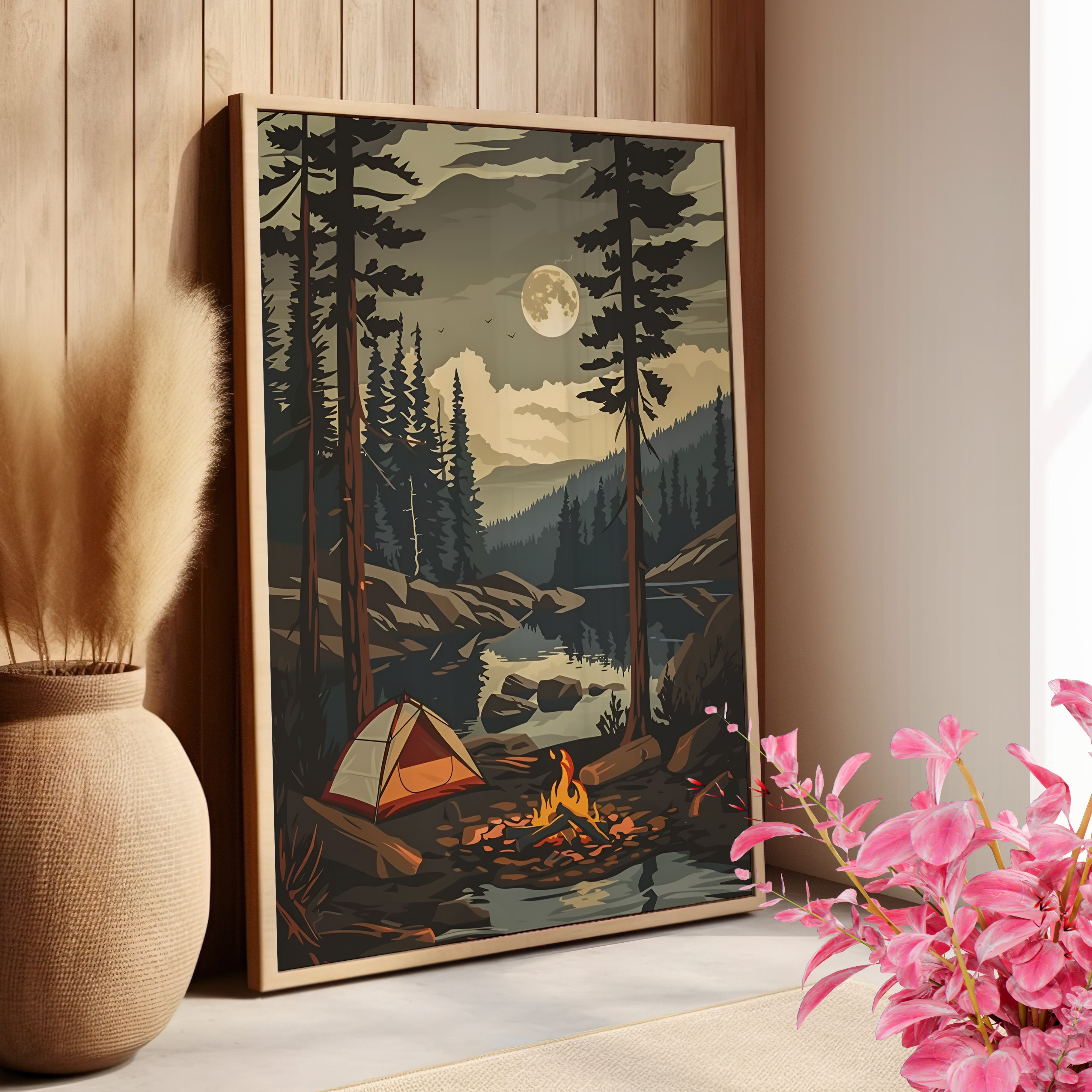 Moonlit Campfire Escape