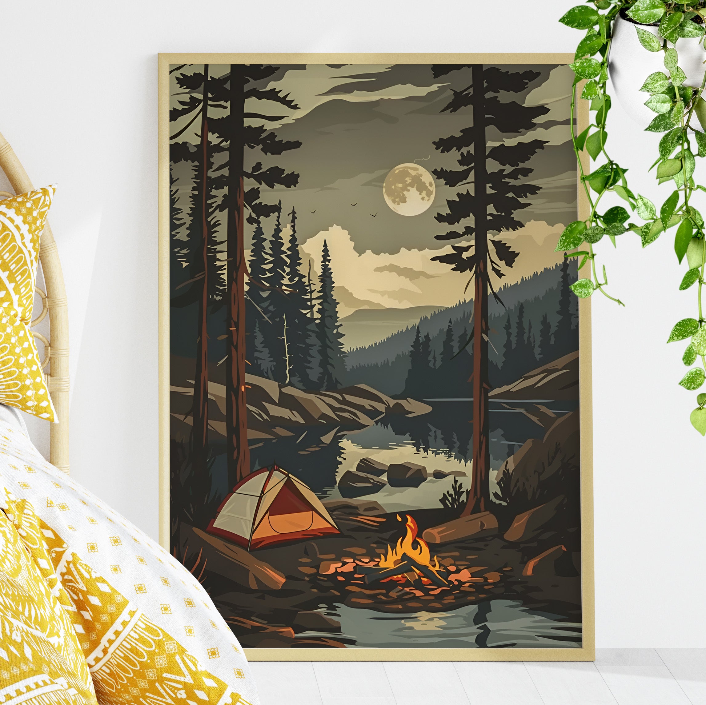 Moonlit Campfire Escape