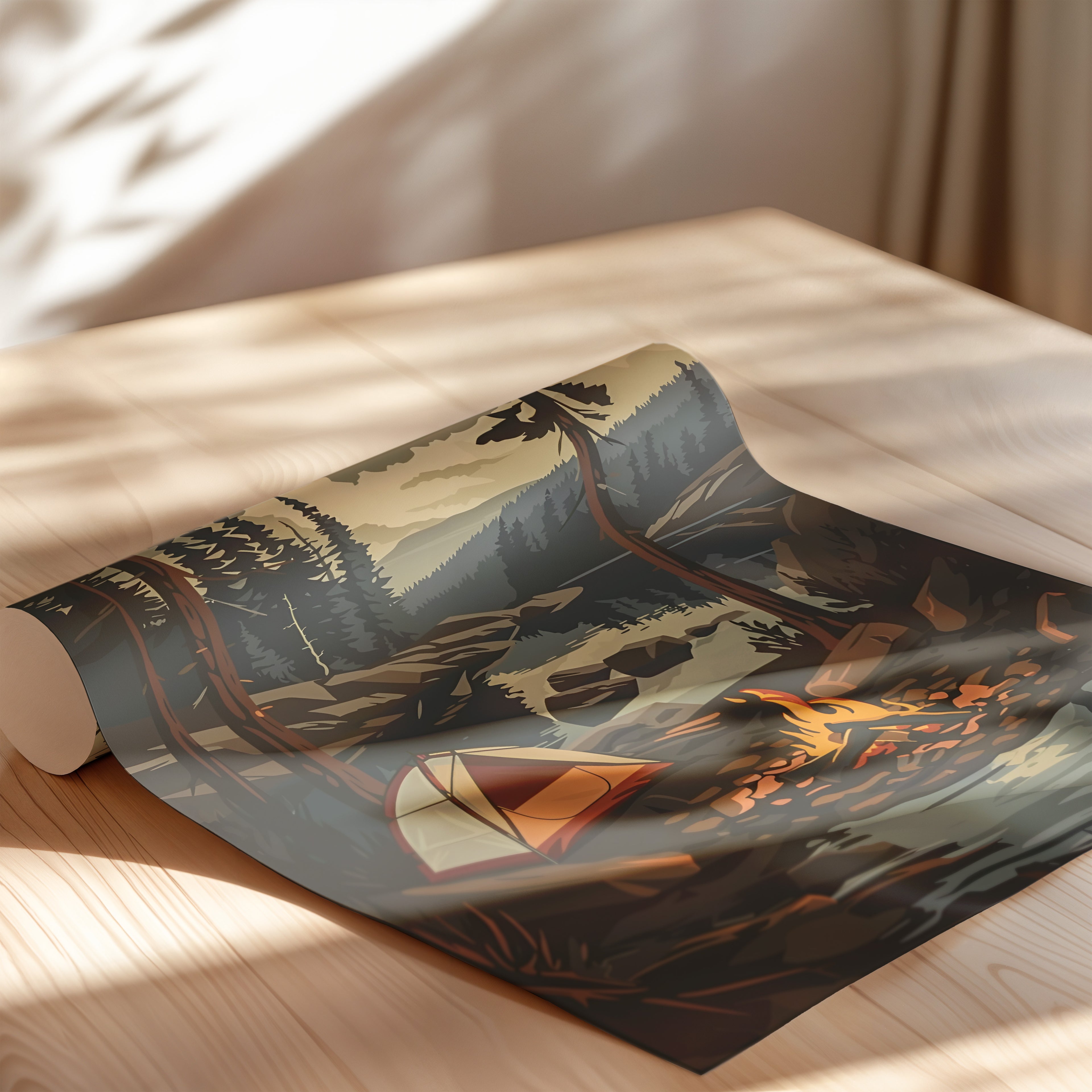 Moonlit Campfire Escape