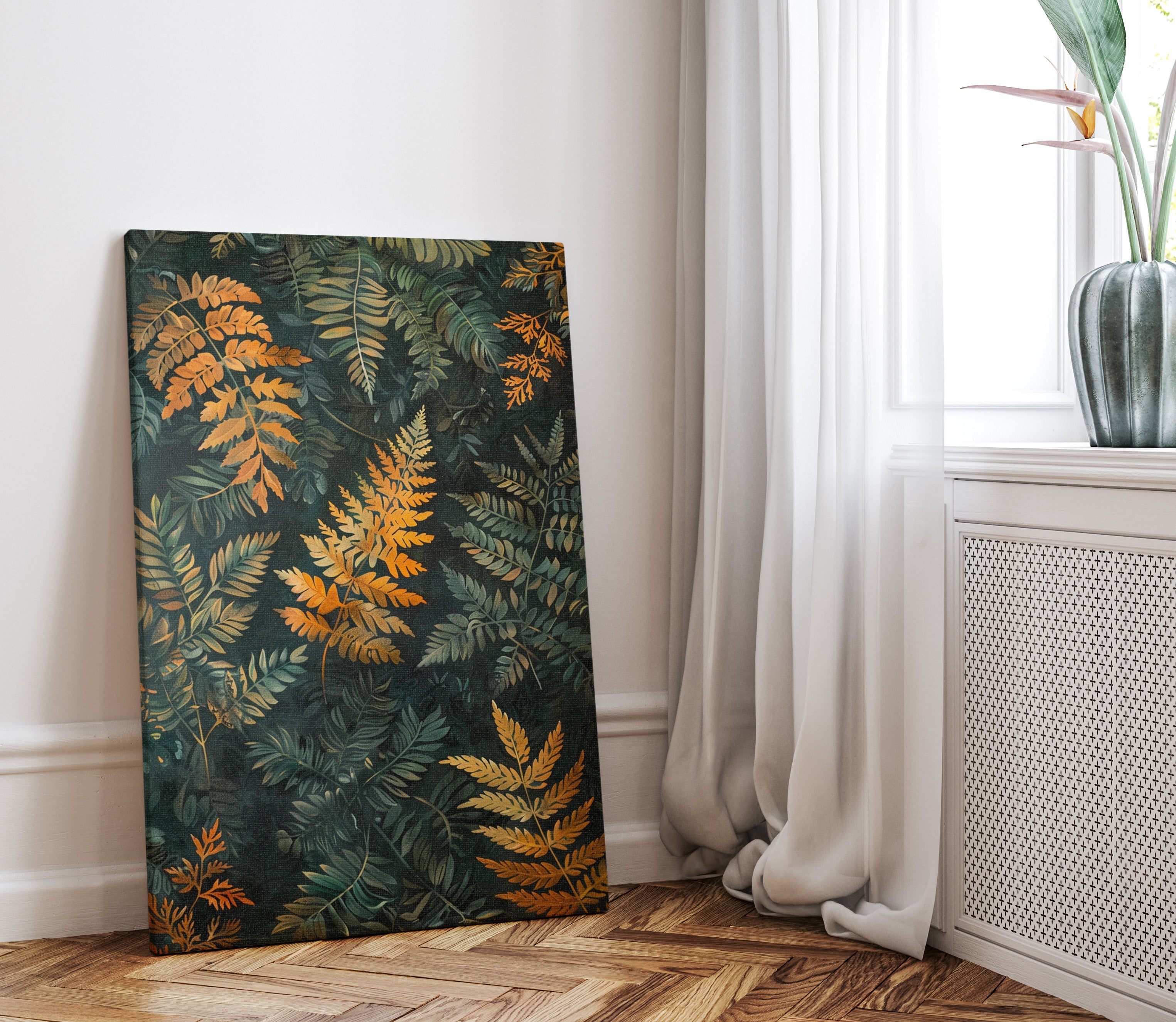 1.25" Matte Canvas - Golden Fern Elegance