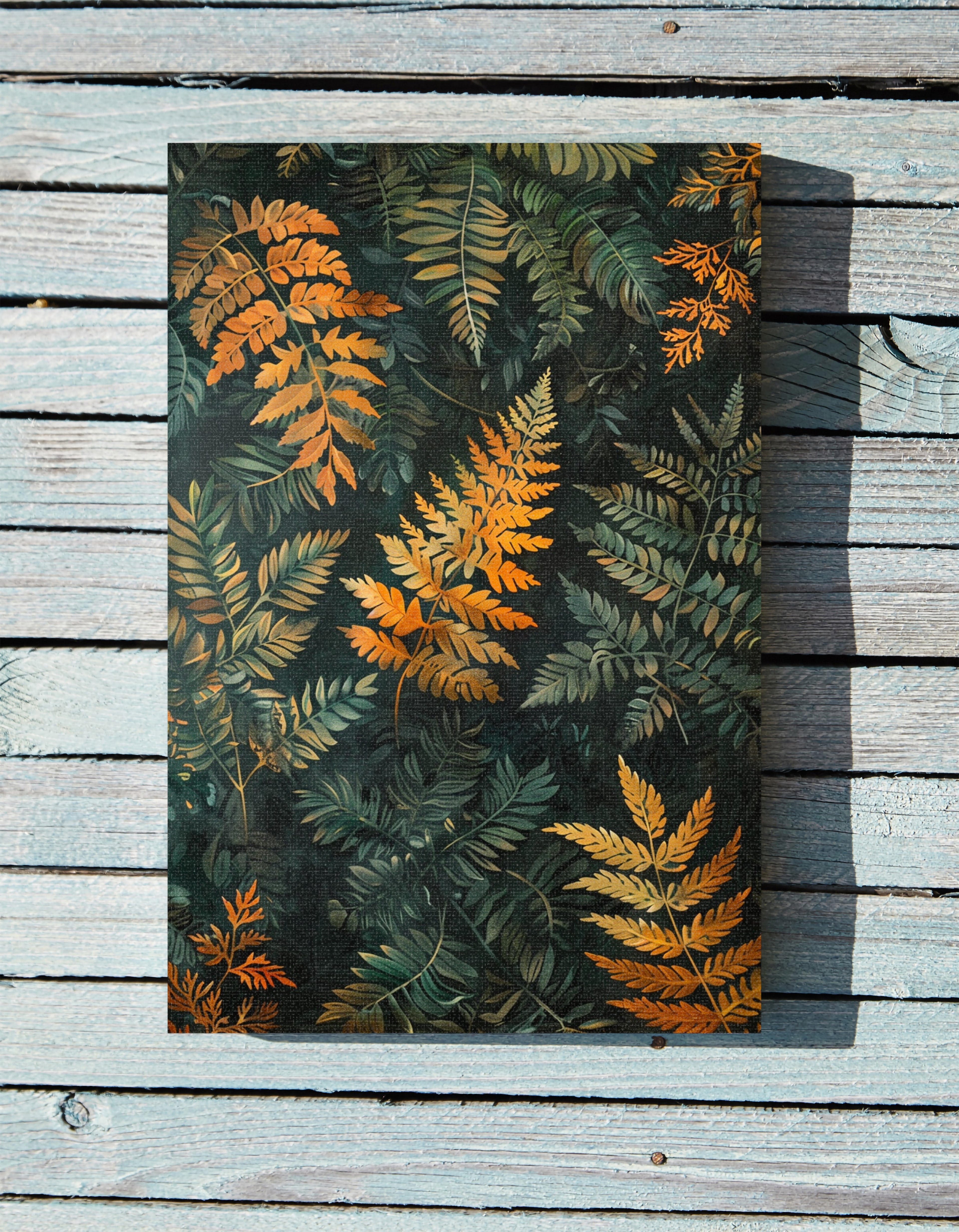 1.25" Matte Canvas - Golden Fern Elegance