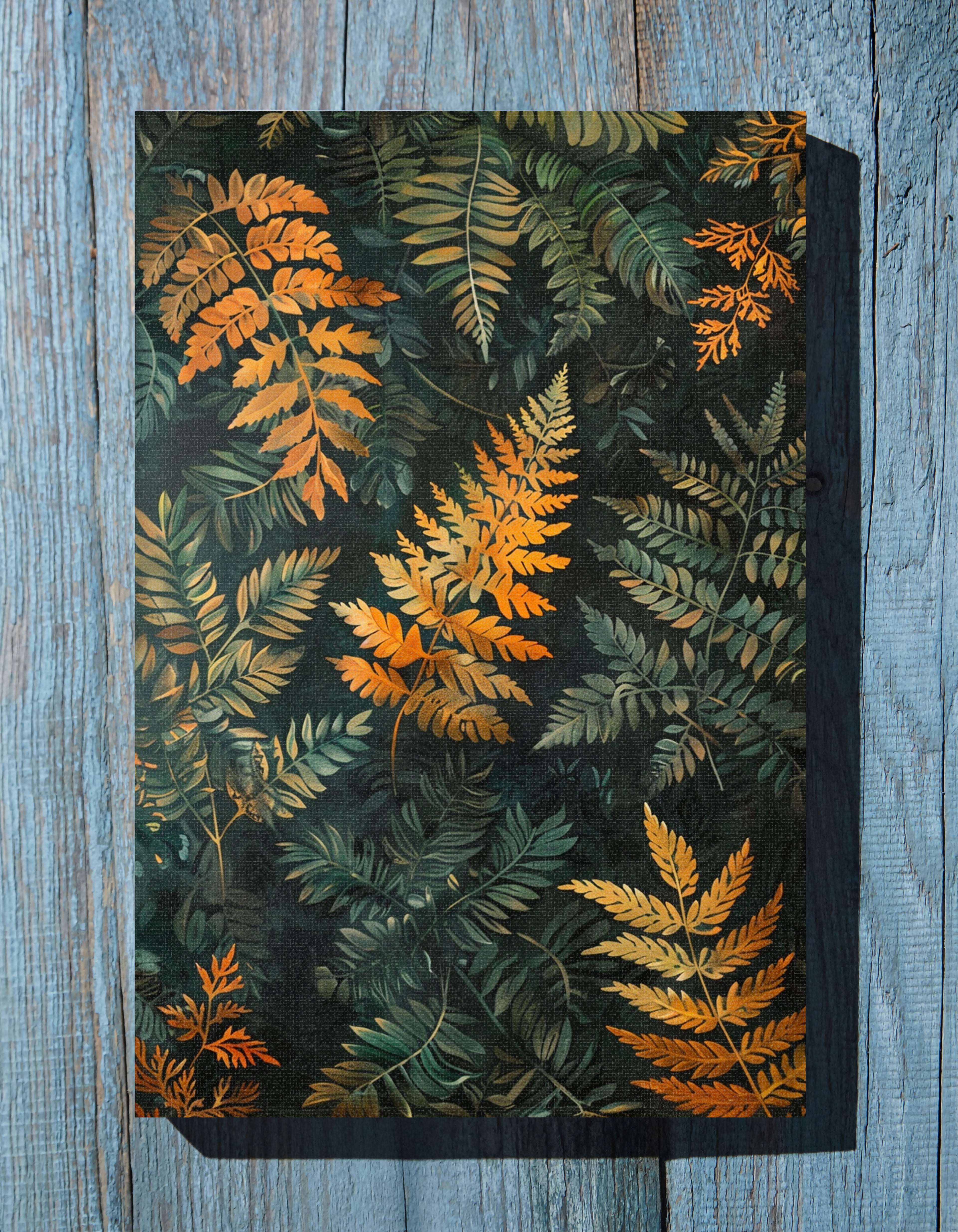1.25" Matte Canvas - Golden Fern Elegance