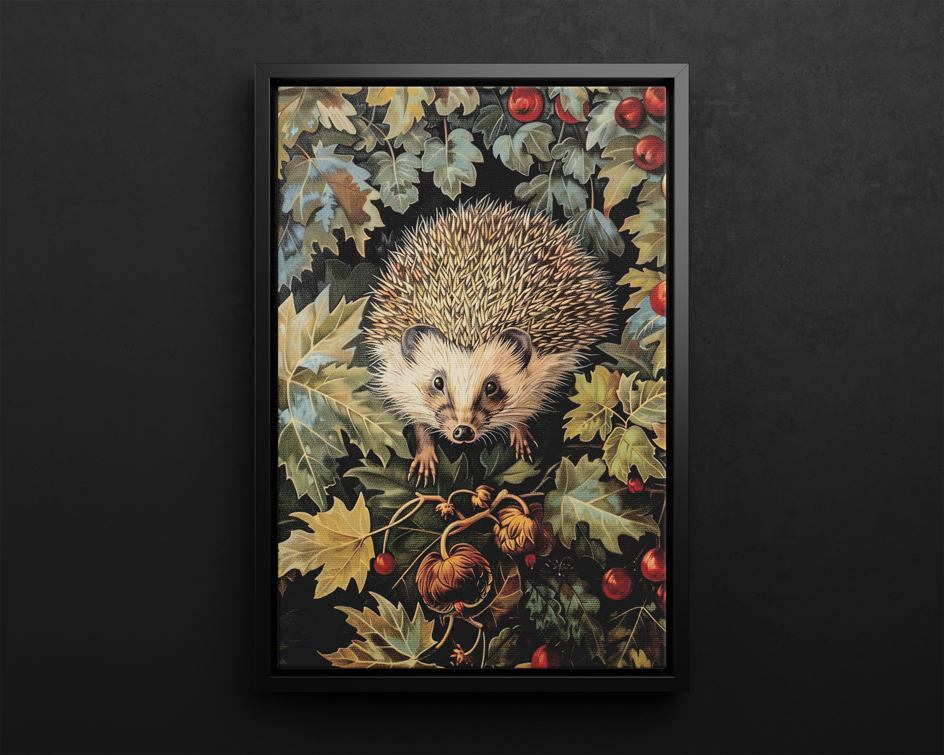 Framed Canvas - Woodland Hedgehog Hideaway
