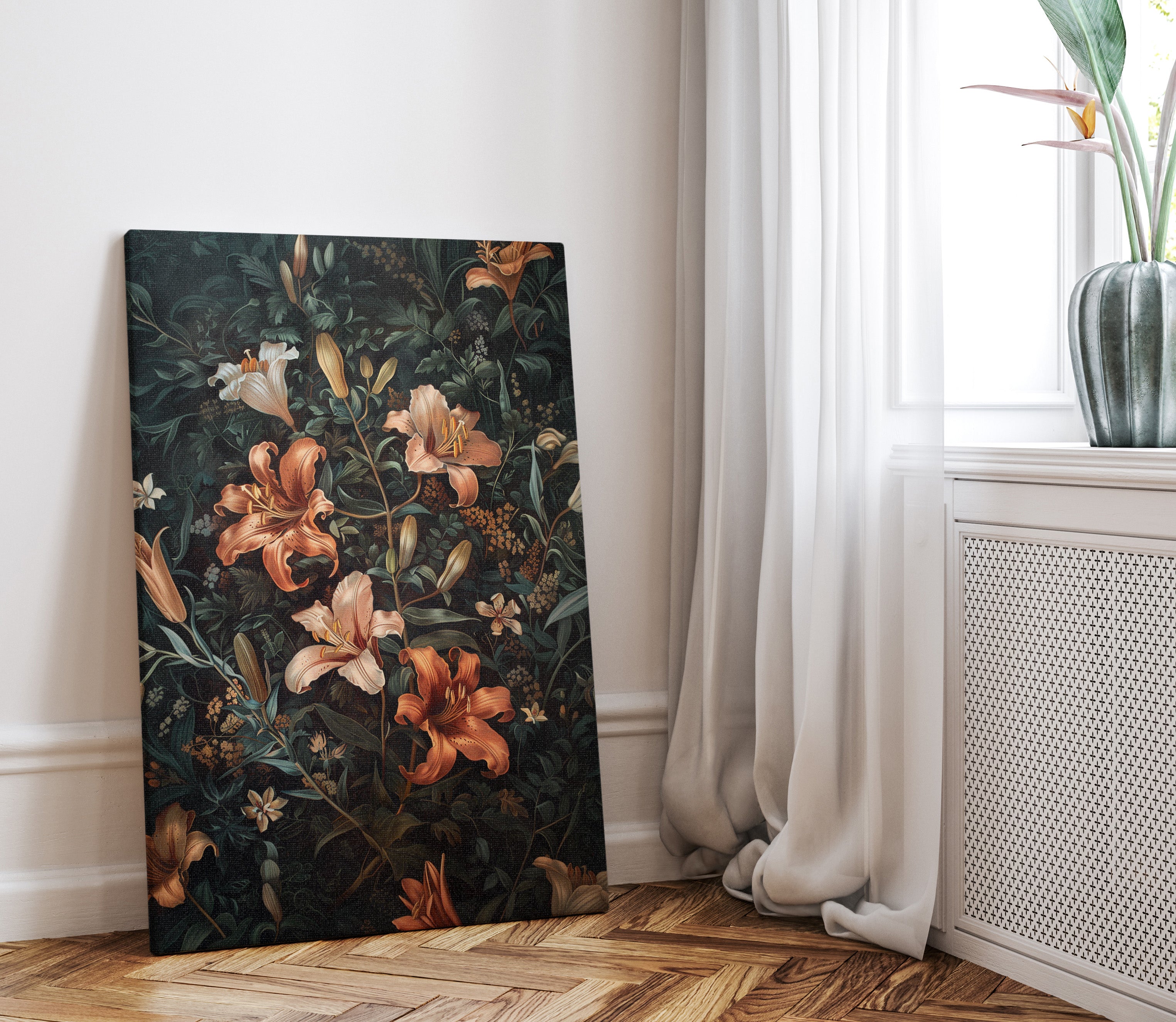 .75" Matte Canvas - Elegant Blooming Lilies