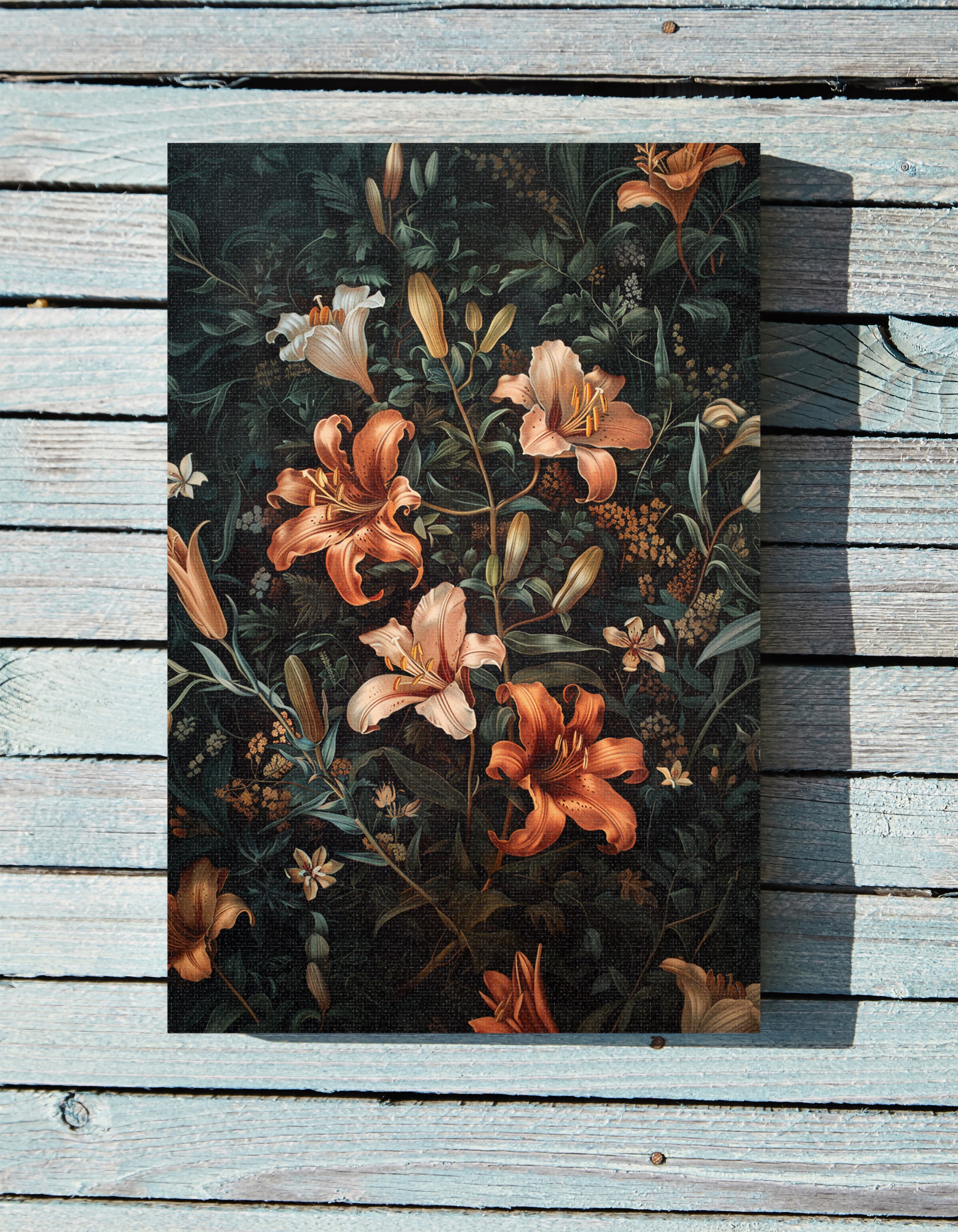 .75" Matte Canvas - Elegant Blooming Lilies