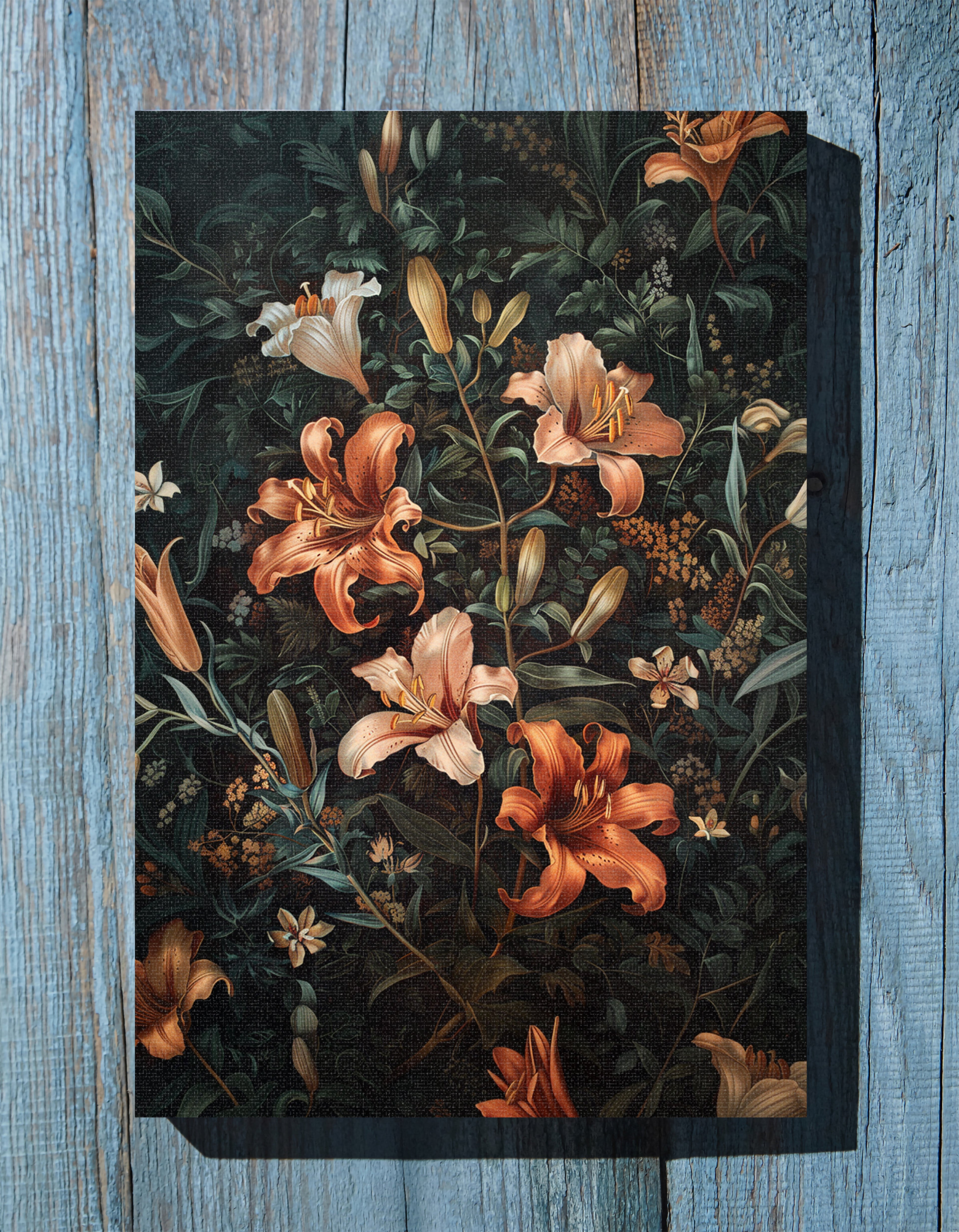 .75" Matte Canvas - Elegant Blooming Lilies