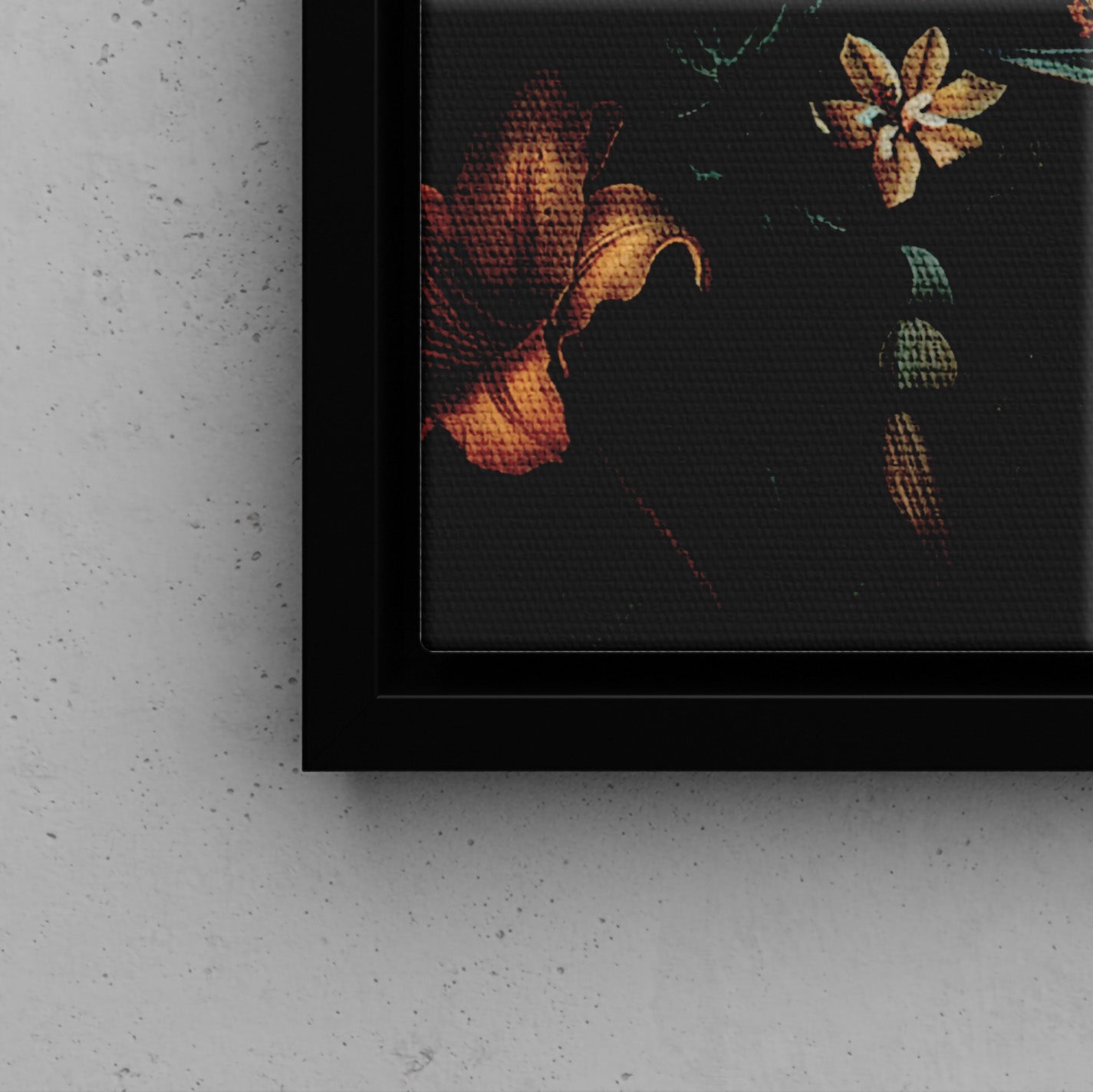 Framed Canvas - Elegant Blooming Lilies