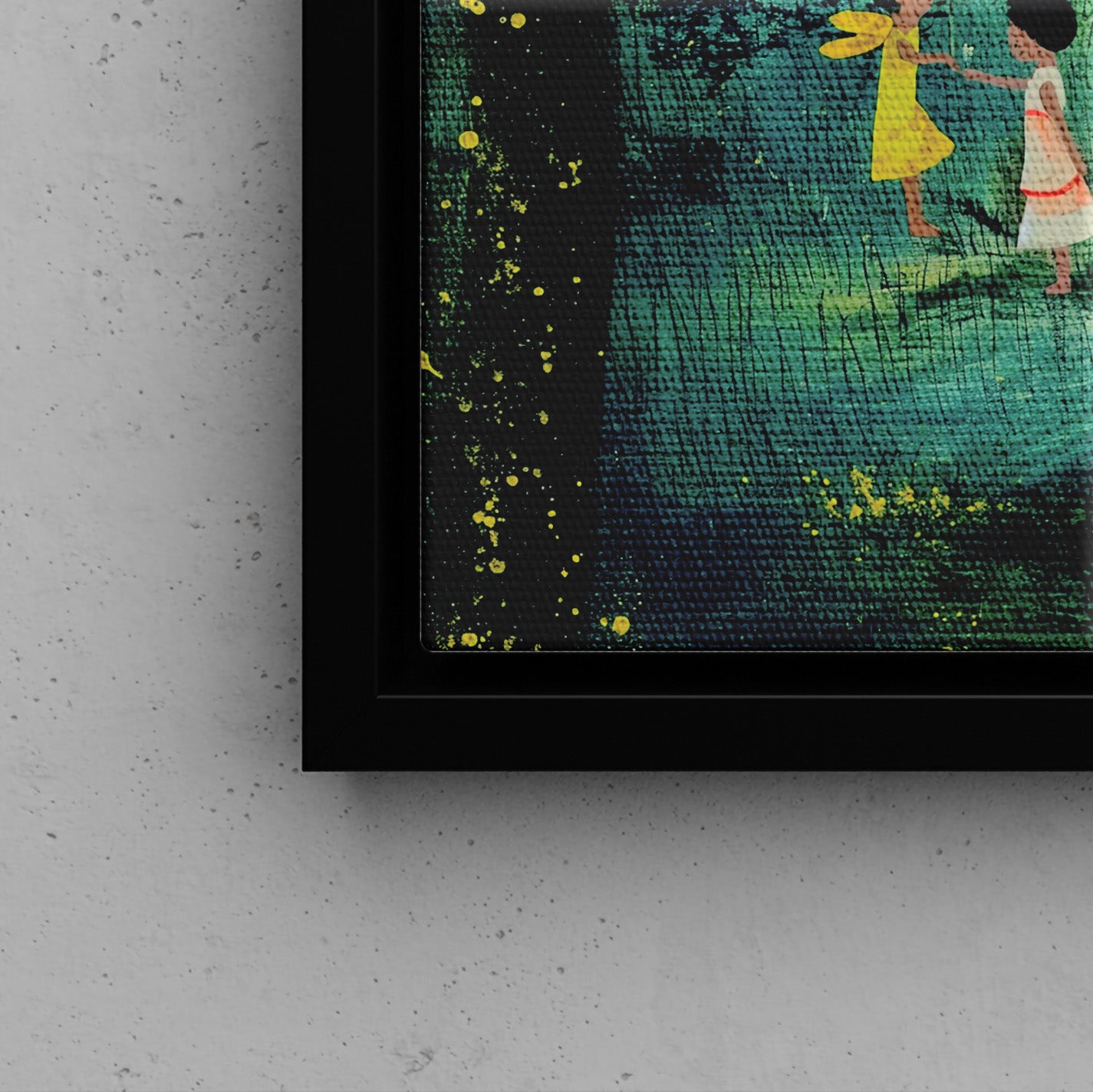 Framed Canvas - Enchanted Firefly Forest