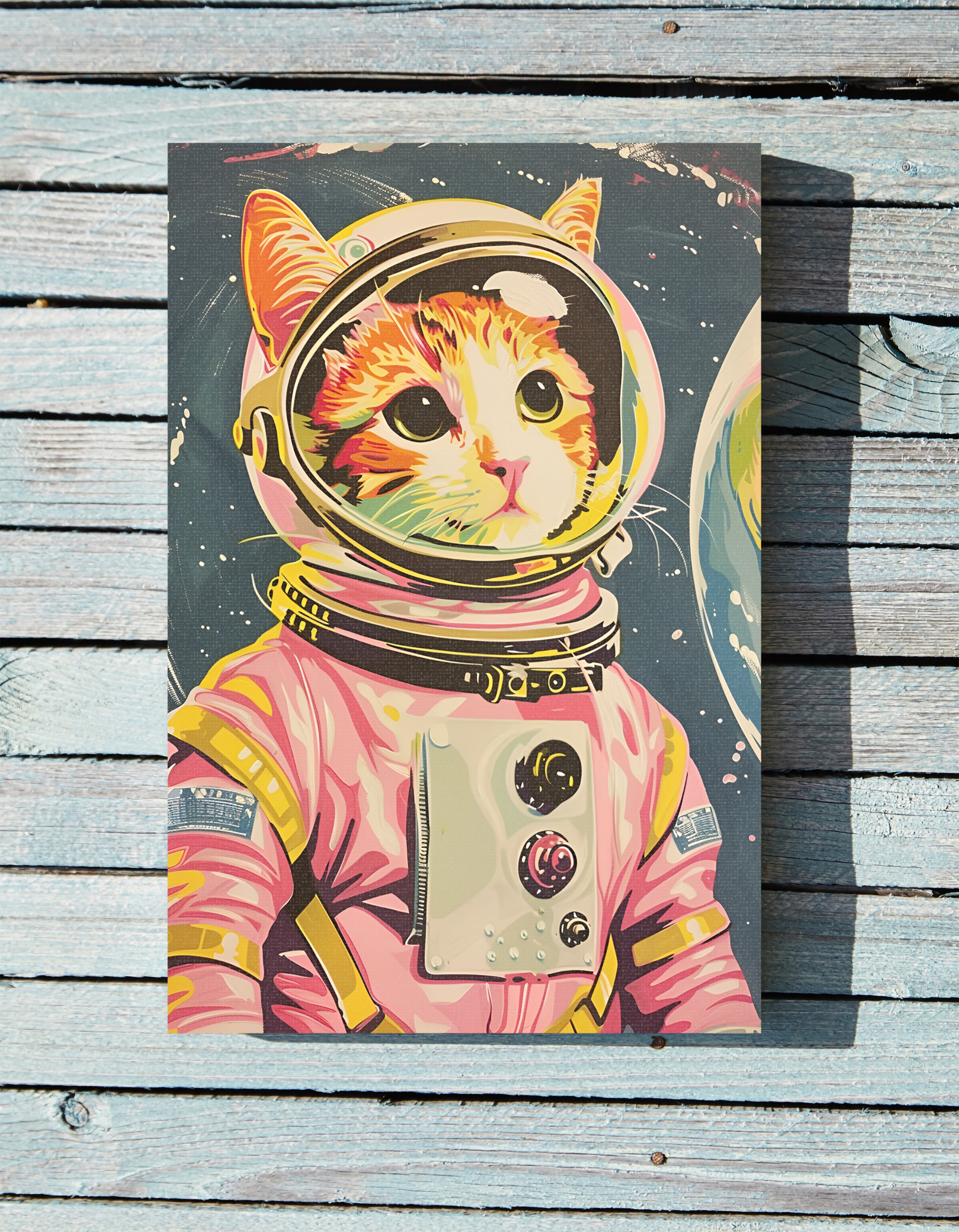 .75" Matte Canvas - Catstronaut Pink Mission