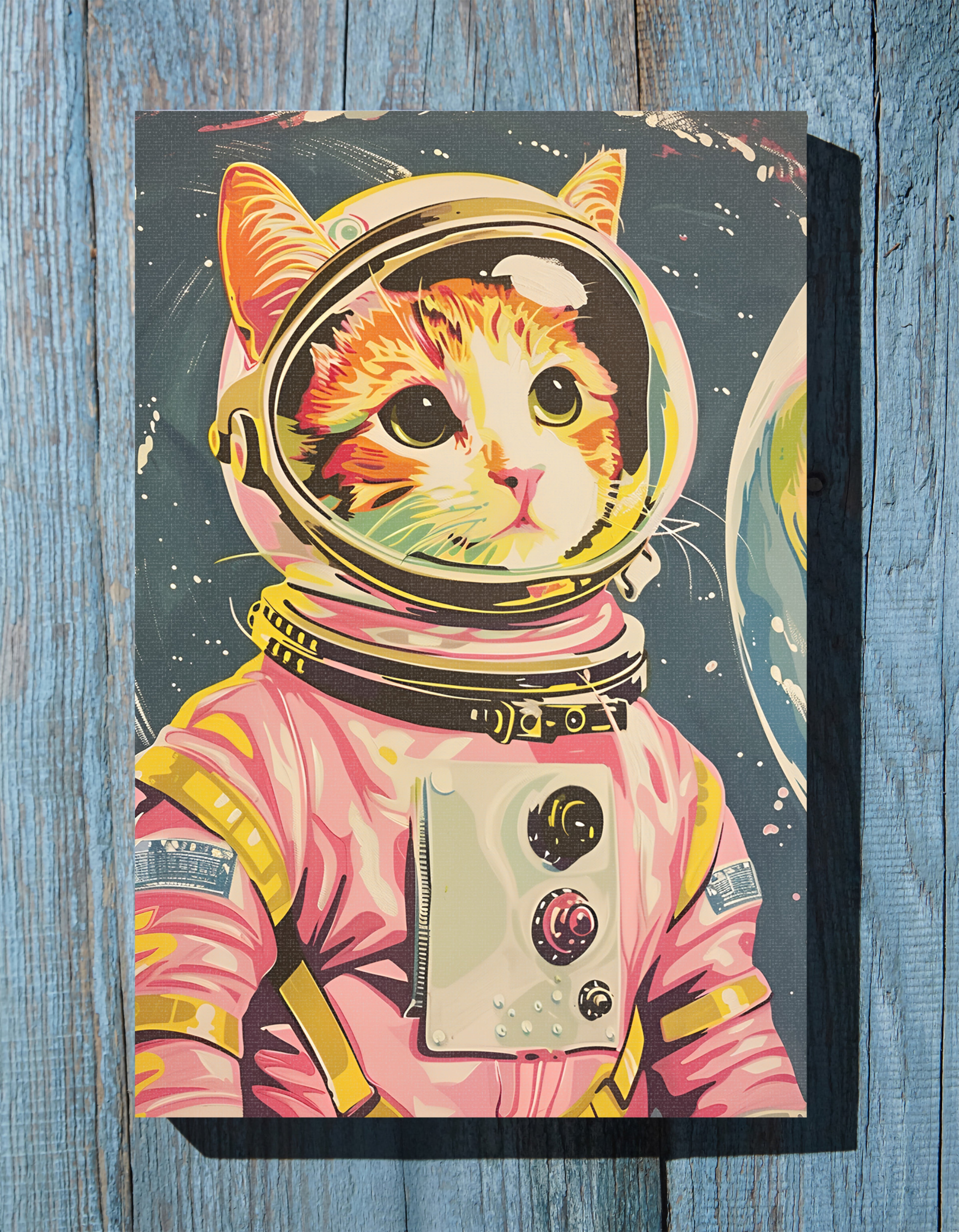 .75" Matte Canvas - Catstronaut Pink Mission
