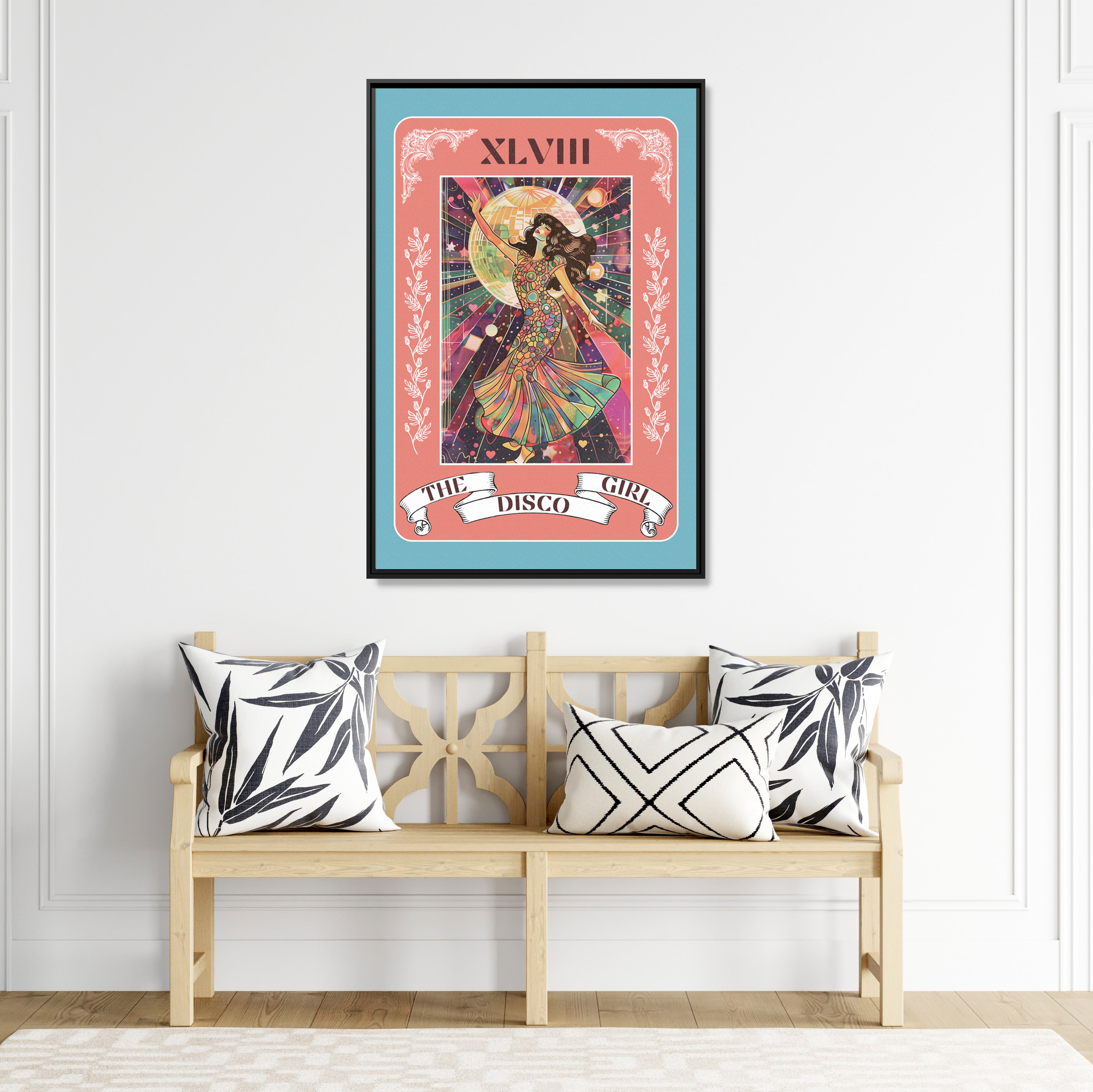 Framed Canvas - The Disco Girl