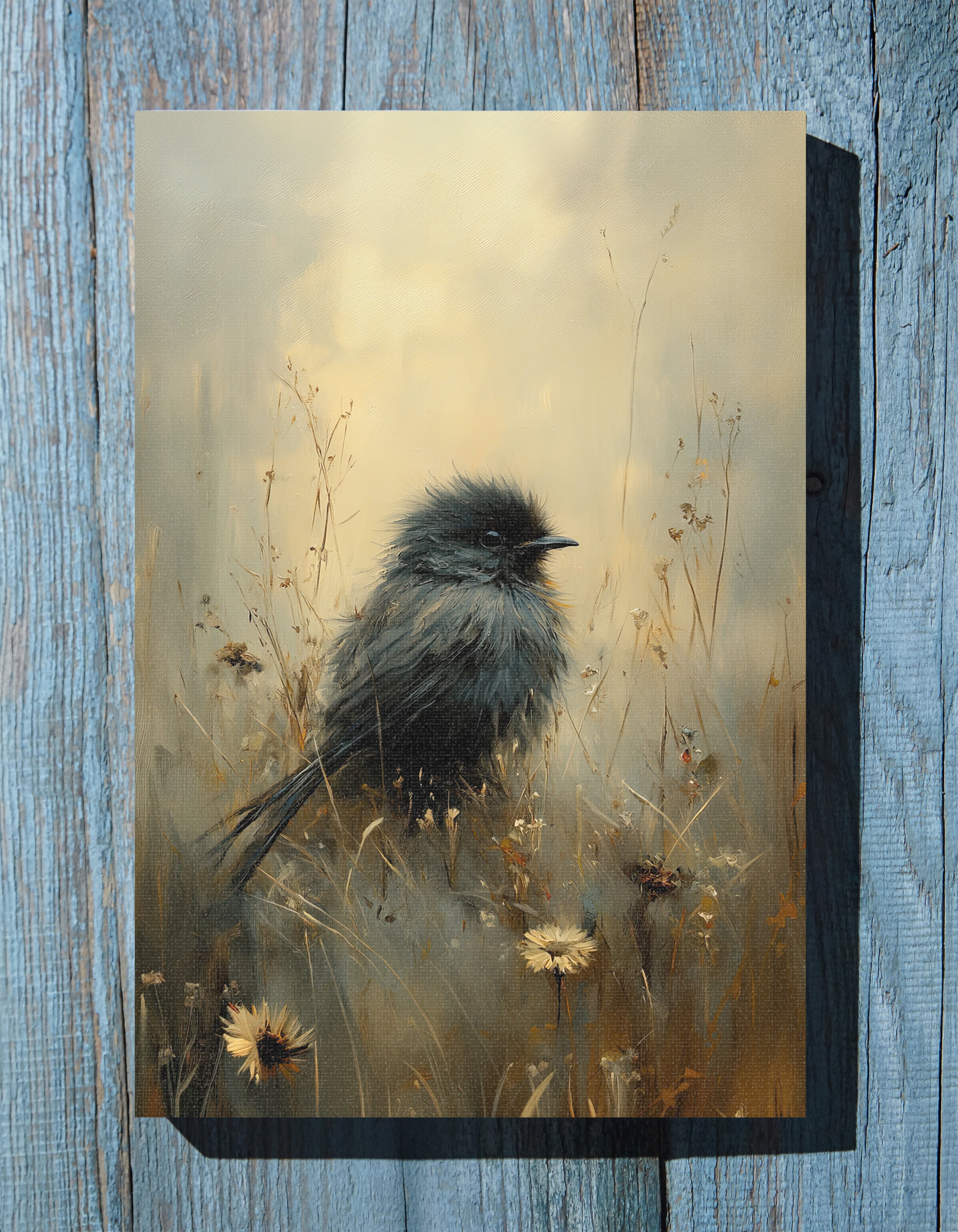 1.25" Matte Canvas - Golden Meadow Bird
