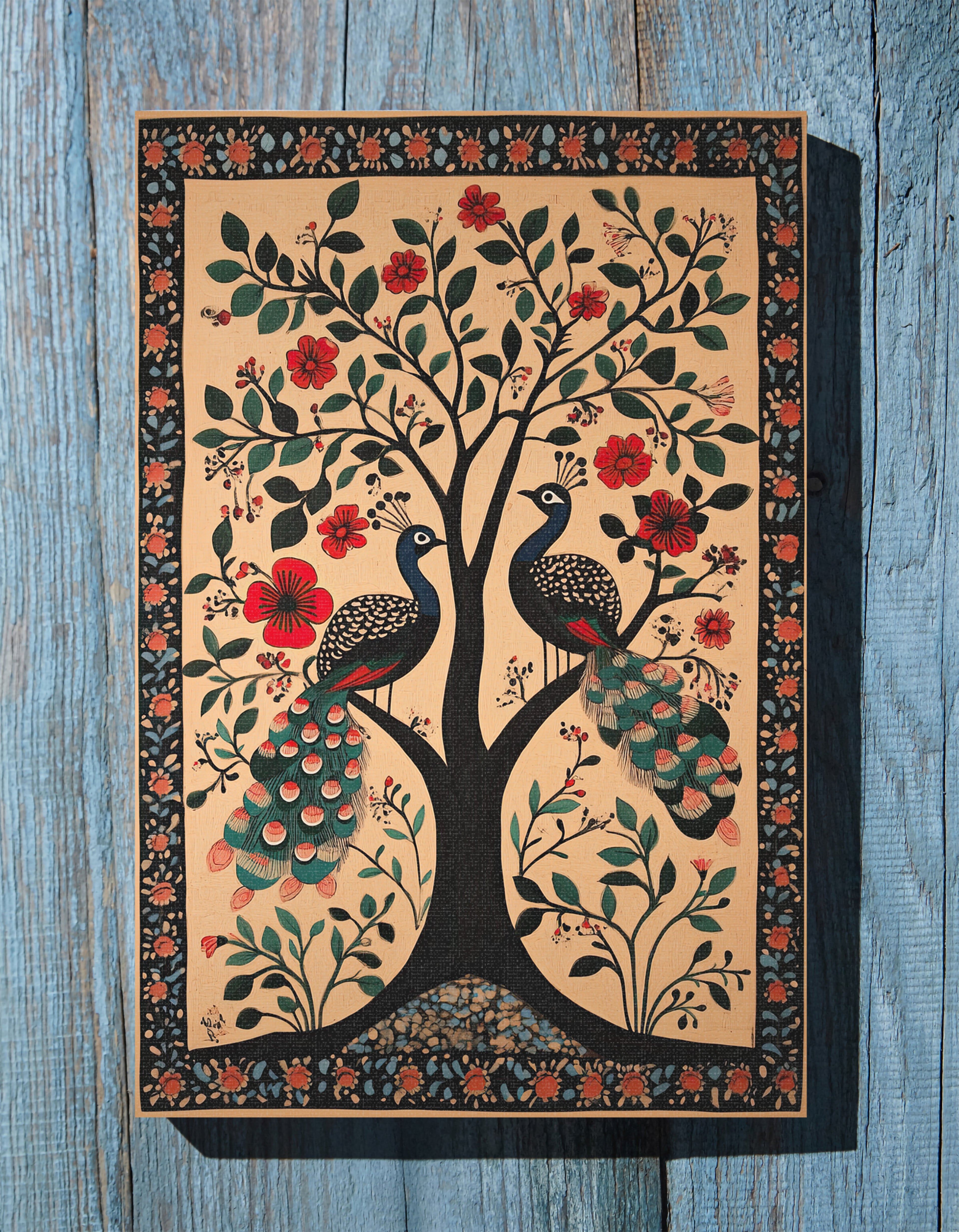 1.25" Matte Canvas - Lovers Under Blooming Canopy