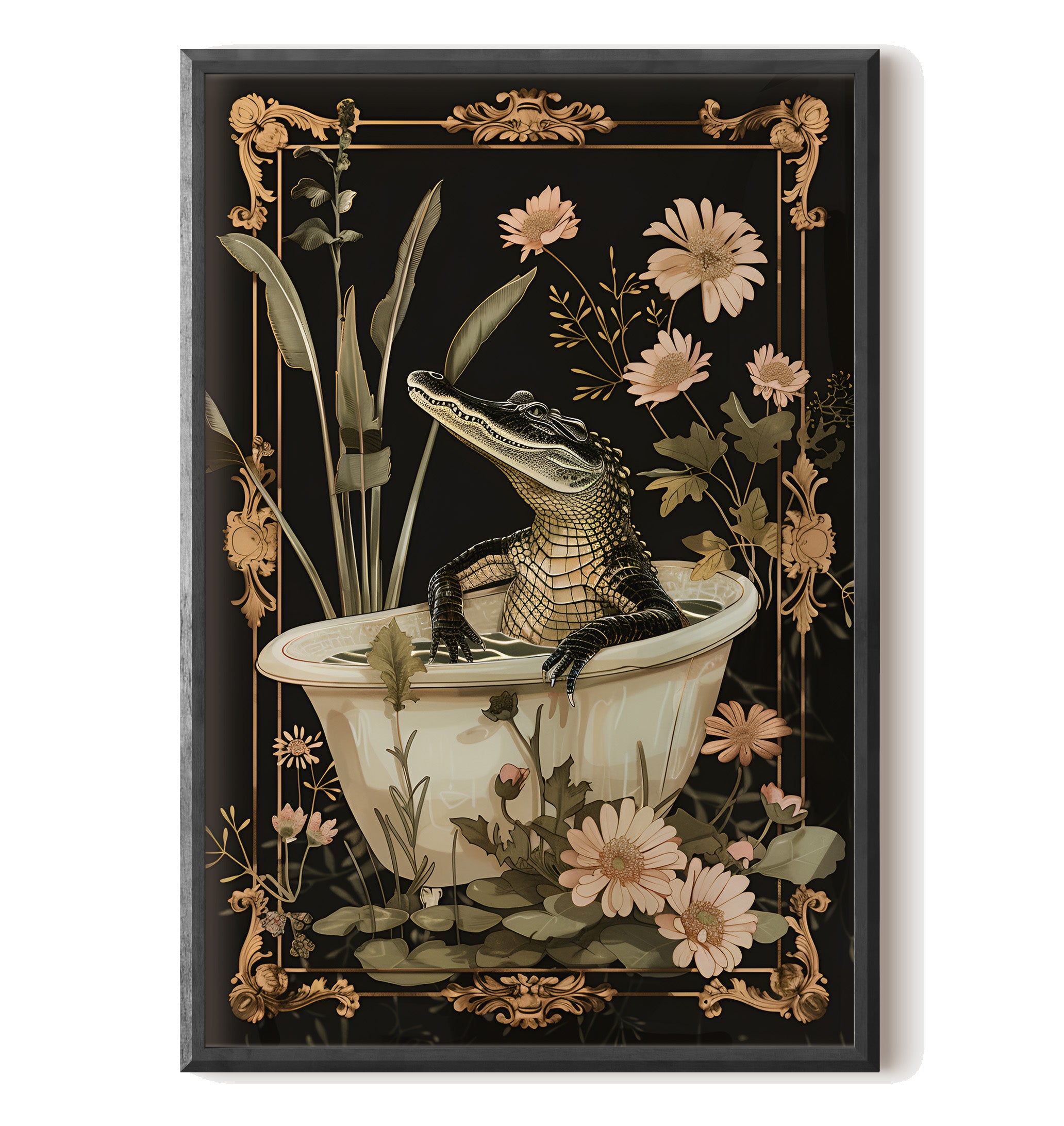 Crocodile in Bloom Bath Bliss