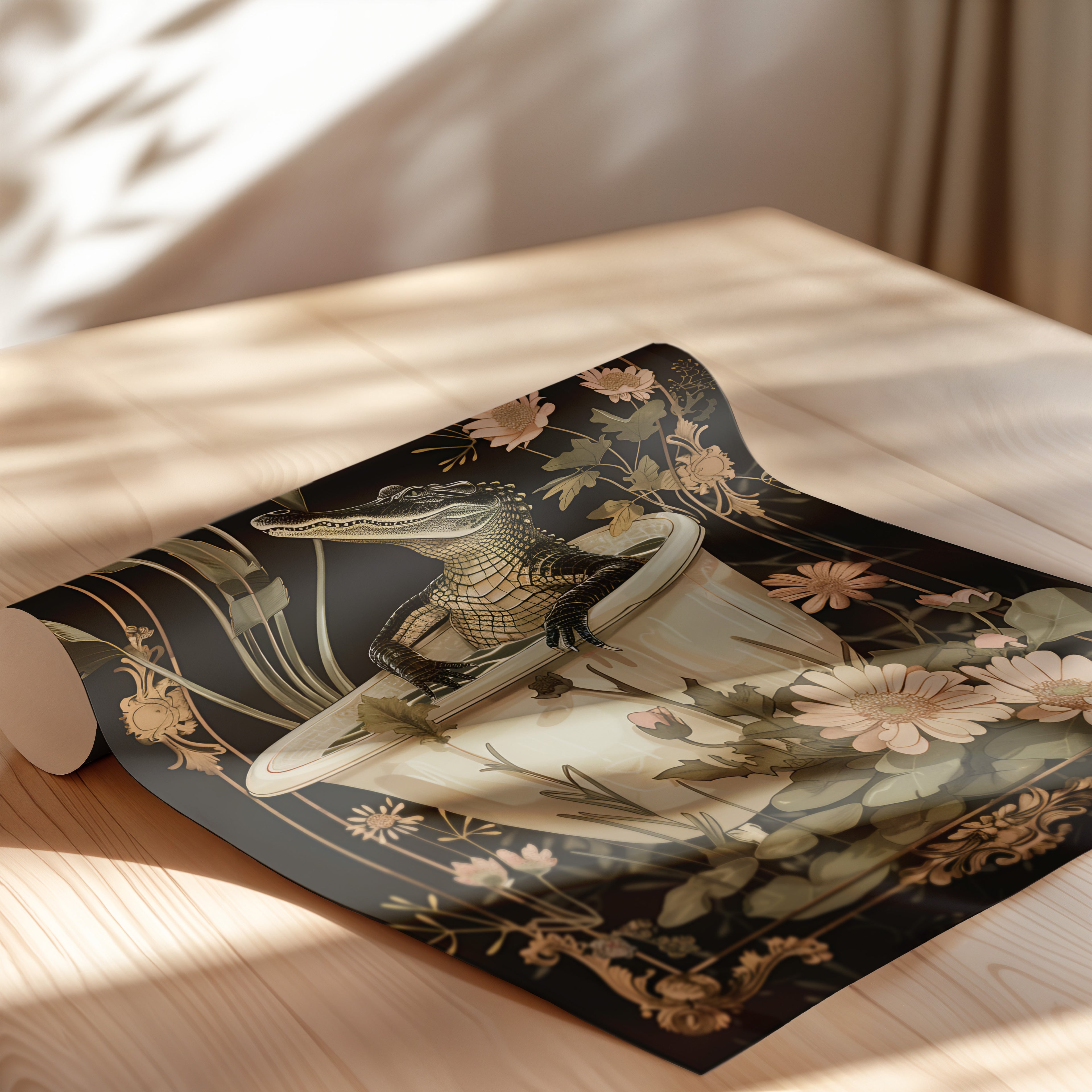 Crocodile in Bloom Bath Bliss