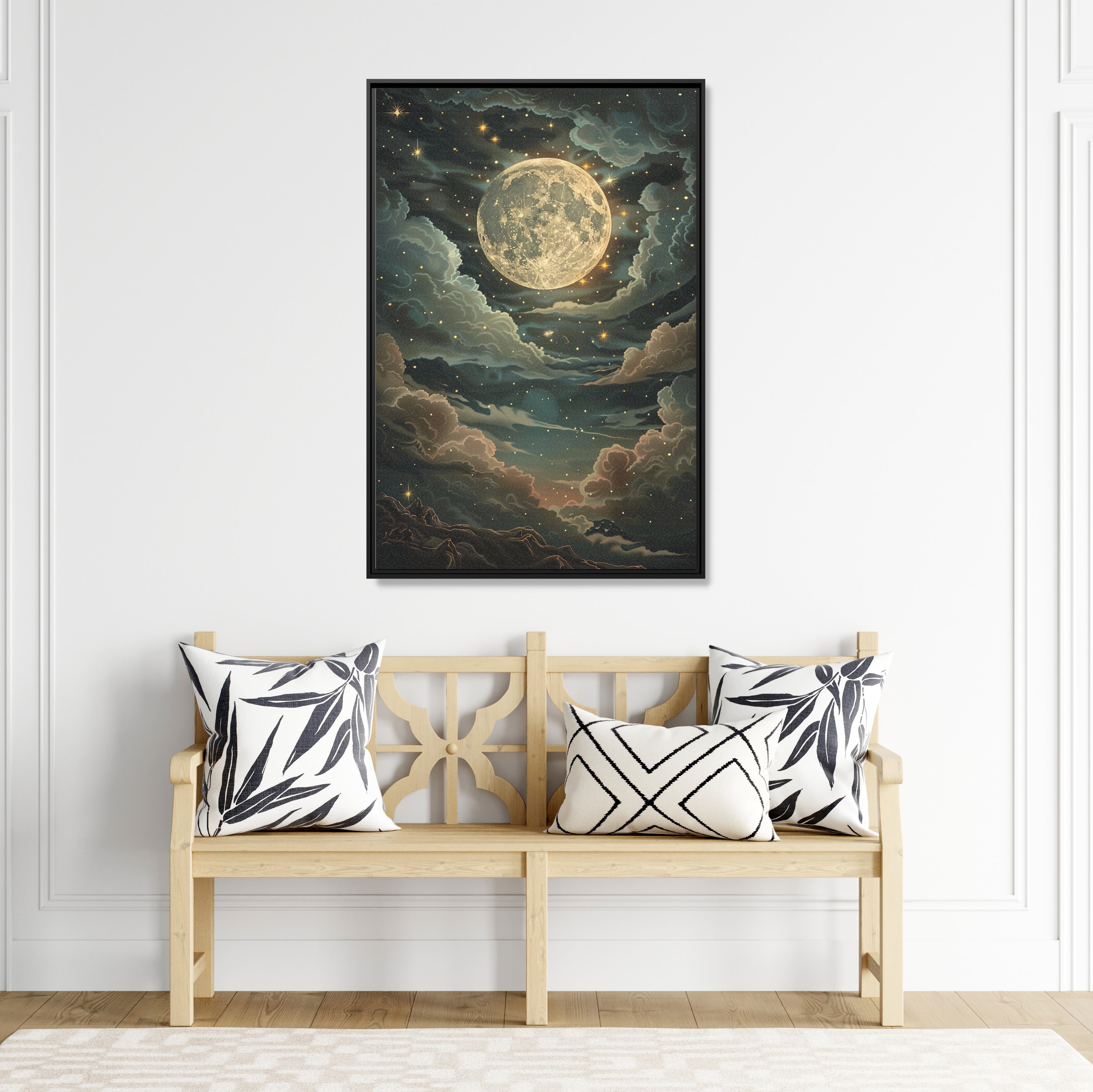 Framed Canvas - Enchanting Lunar Glow