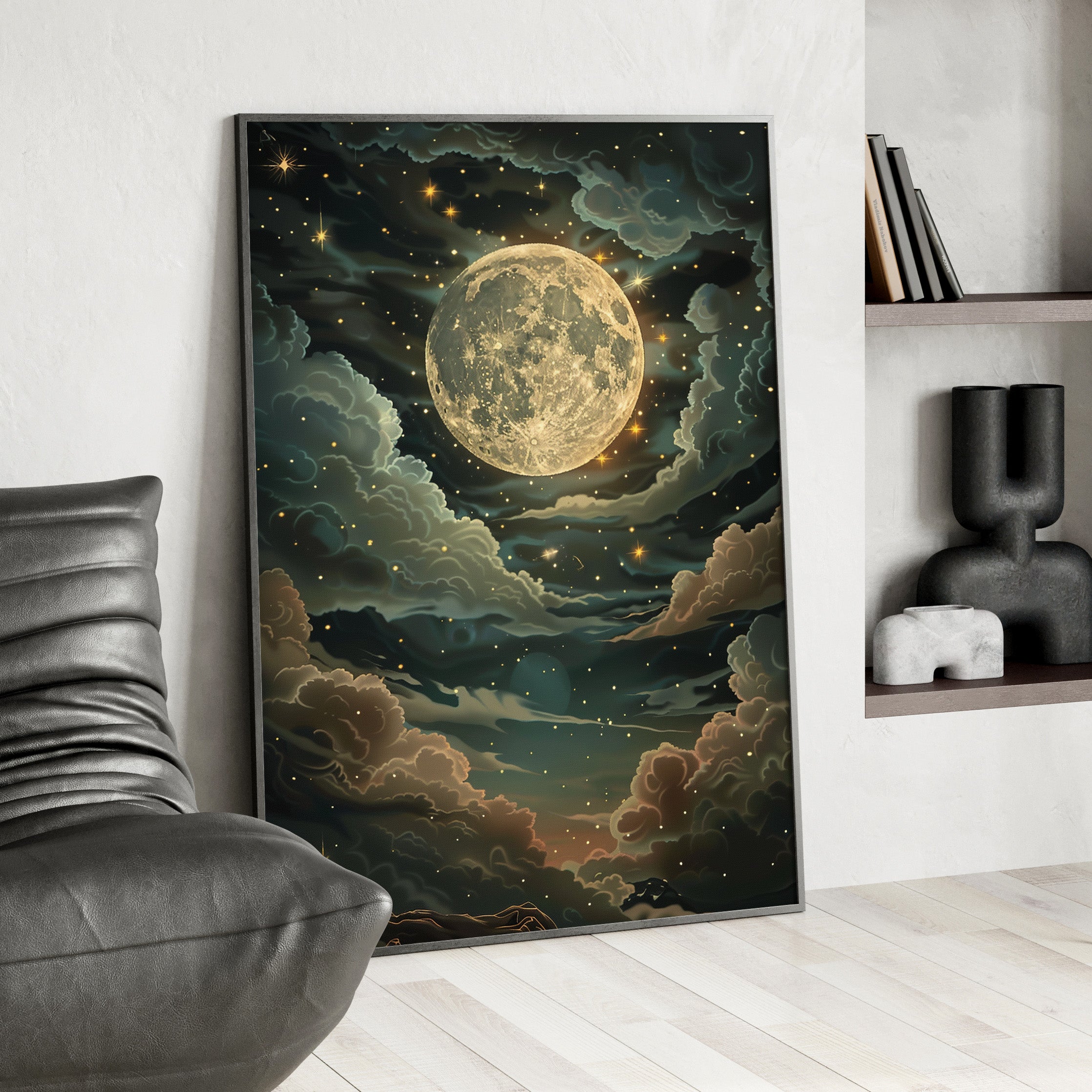 Framed Paper Print - Enchanting Lunar Glow