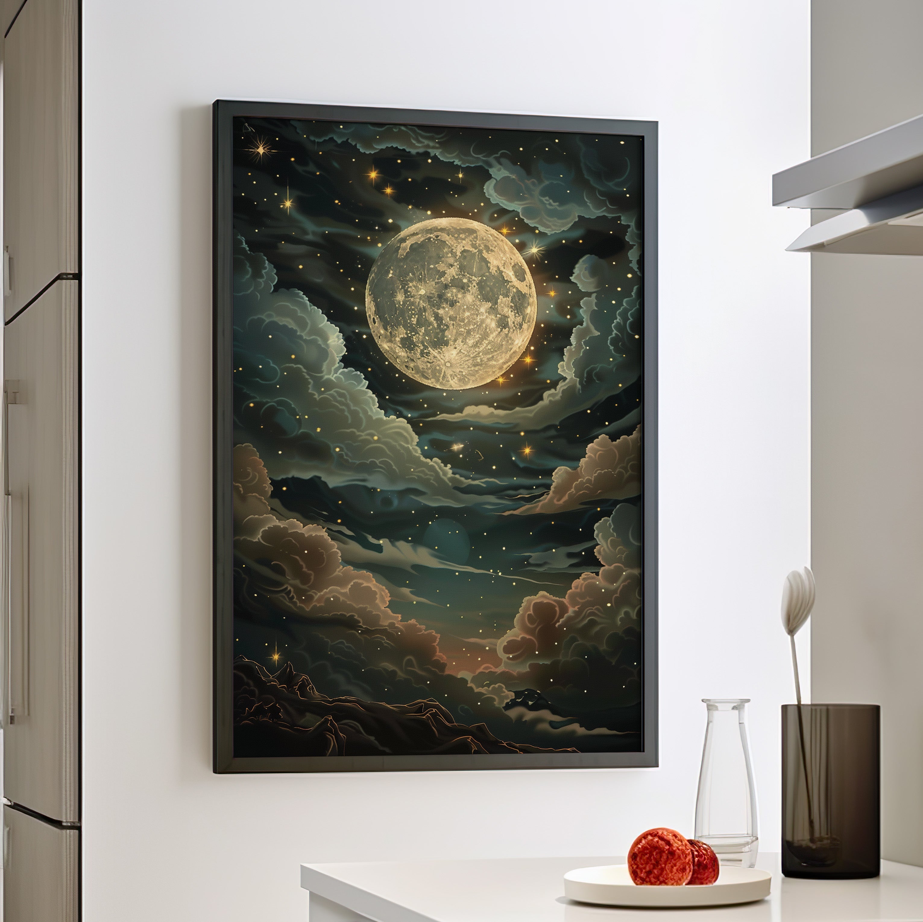 Framed Paper Print - Enchanting Lunar Glow