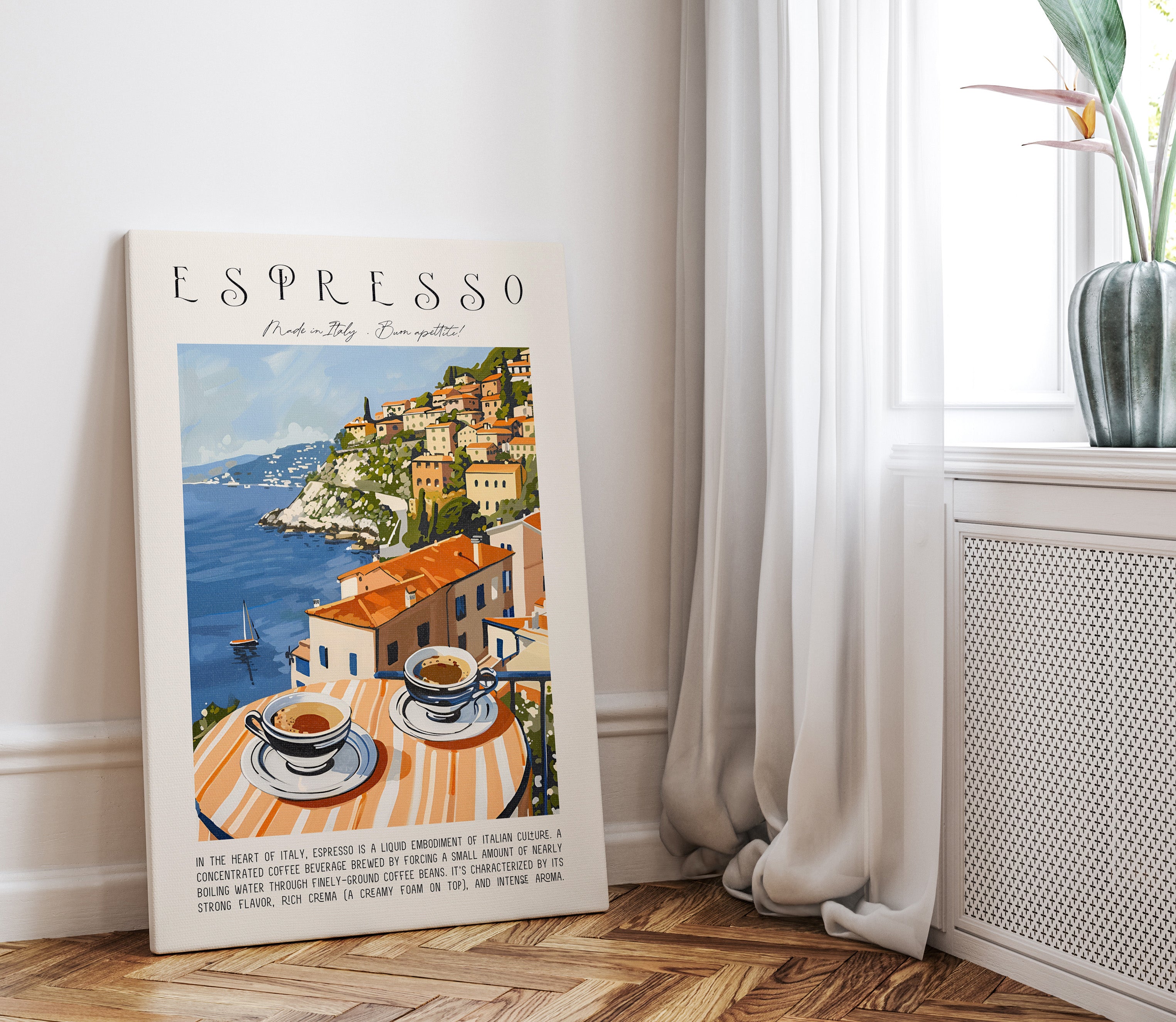.75" Matte Canvas - Espresso Views of Italy