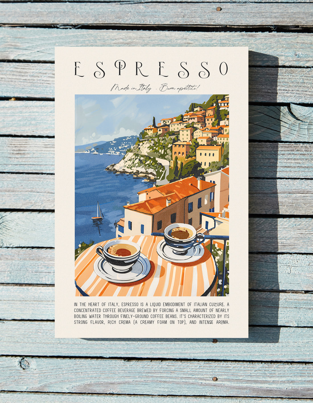 .75" Matte Canvas - Espresso Views of Italy