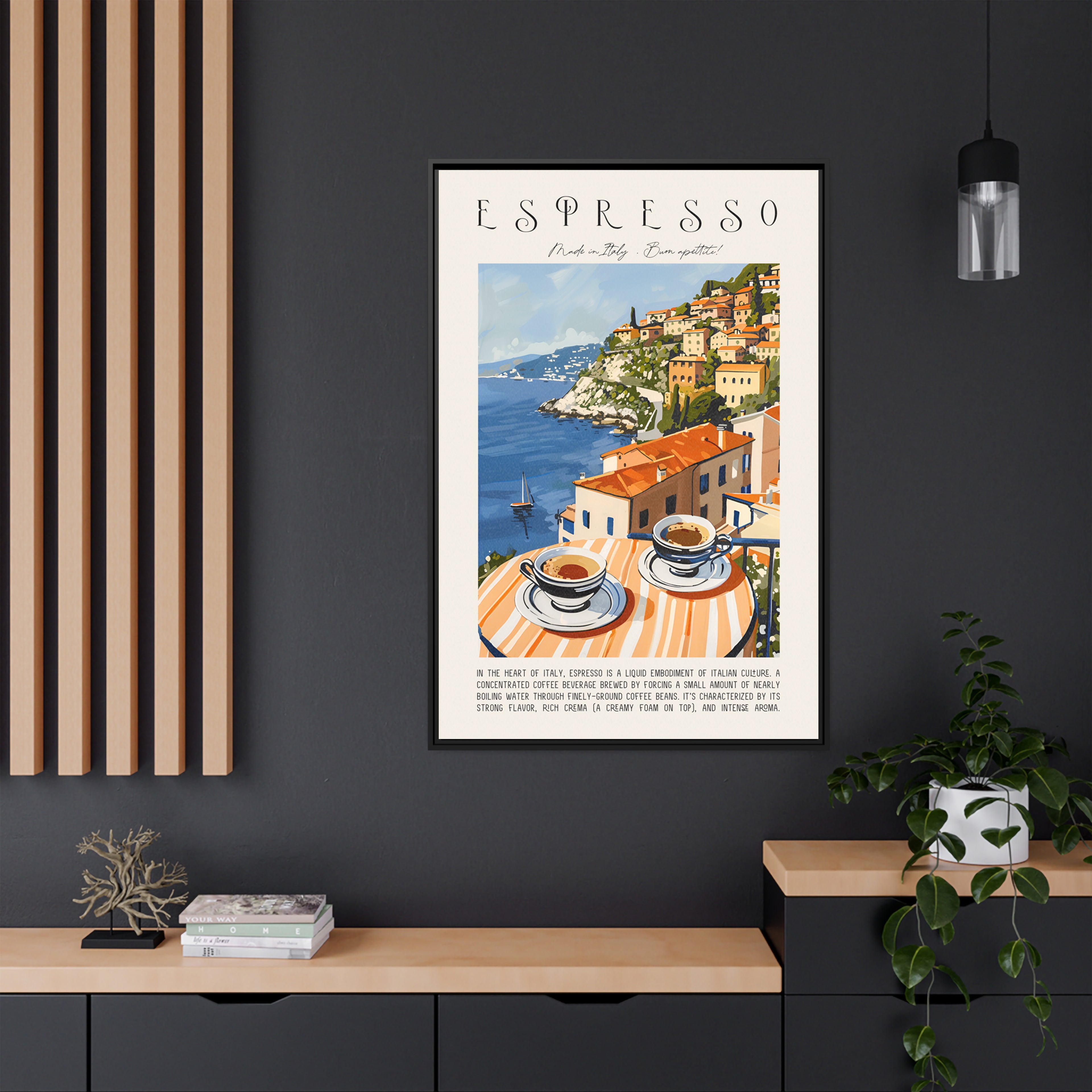 Framed Canvas - Espresso Views of Italy