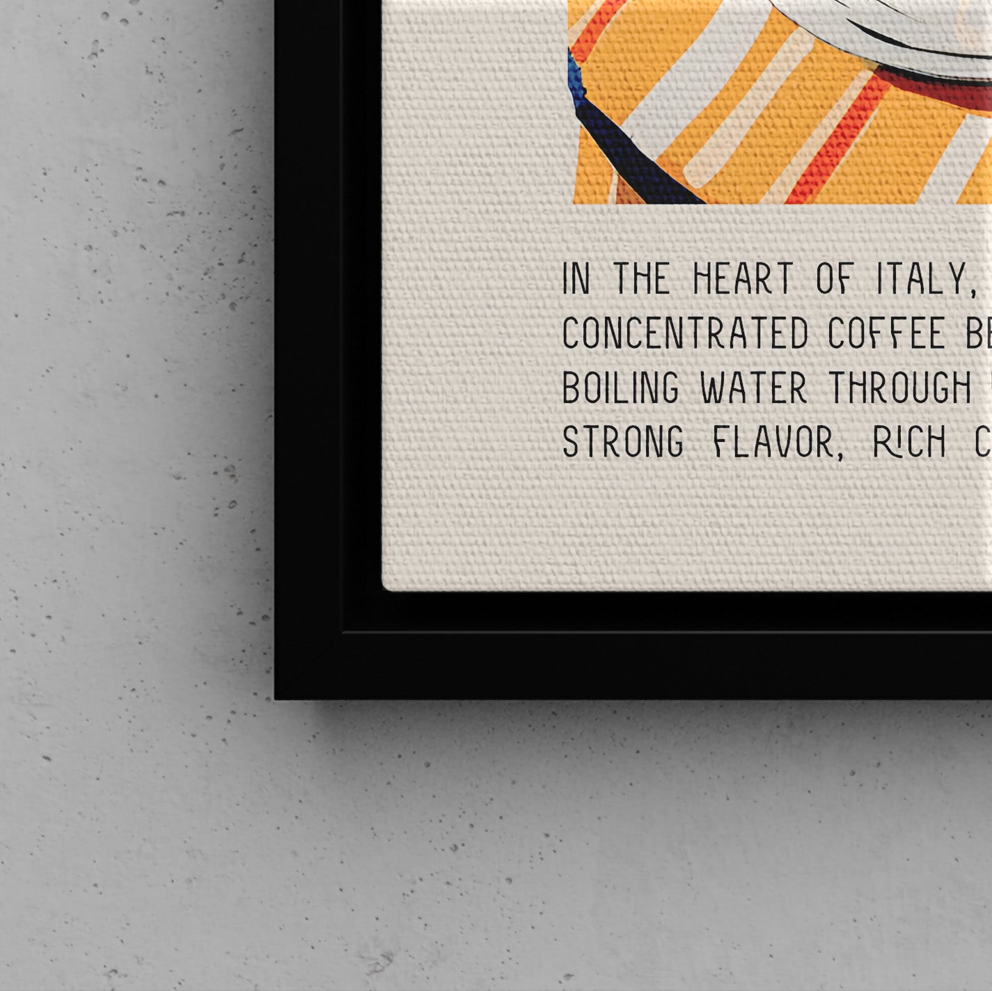 Framed Canvas - Espresso Views of Italy