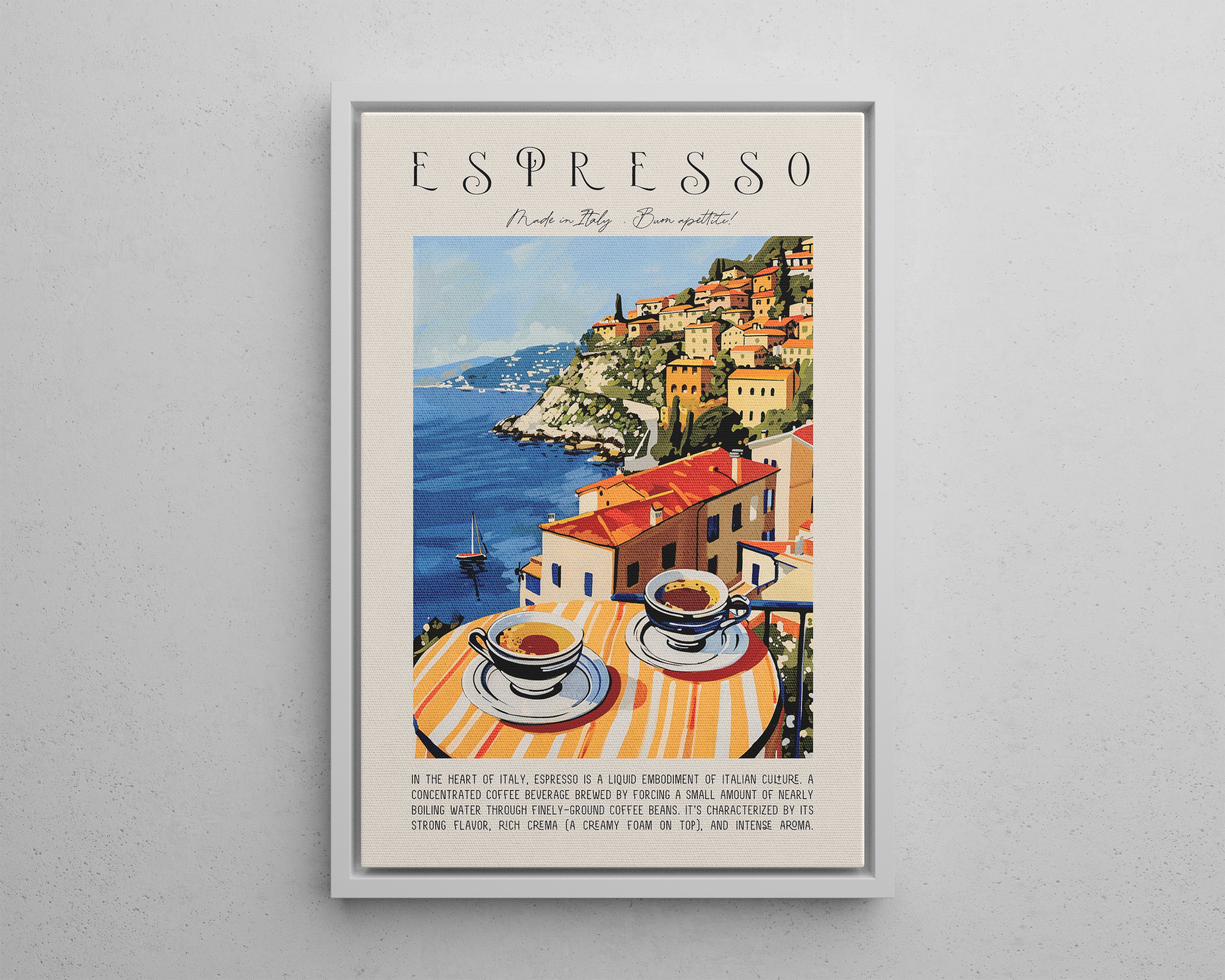 Framed Canvas - Espresso Views of Italy