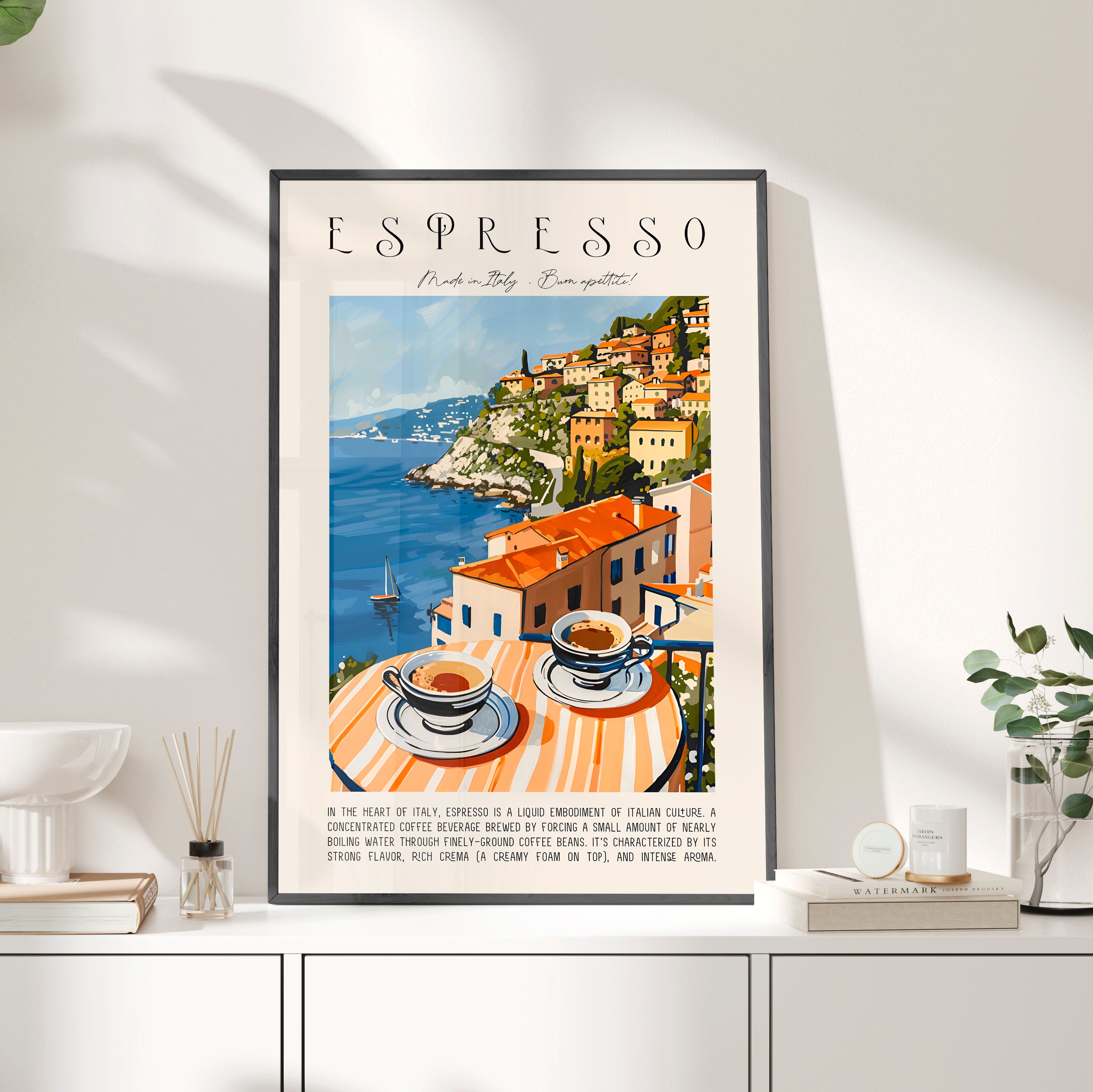 Framed Paper Print - Espresso Views of Italy