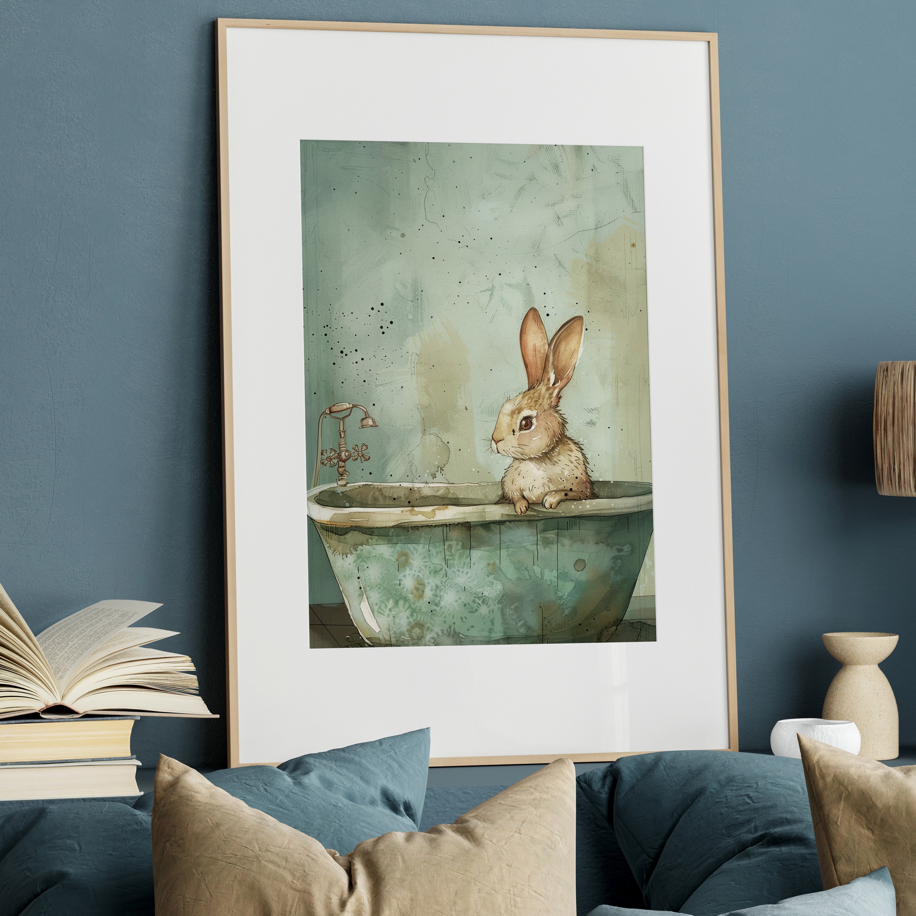Bunny Bath Day Whimsy