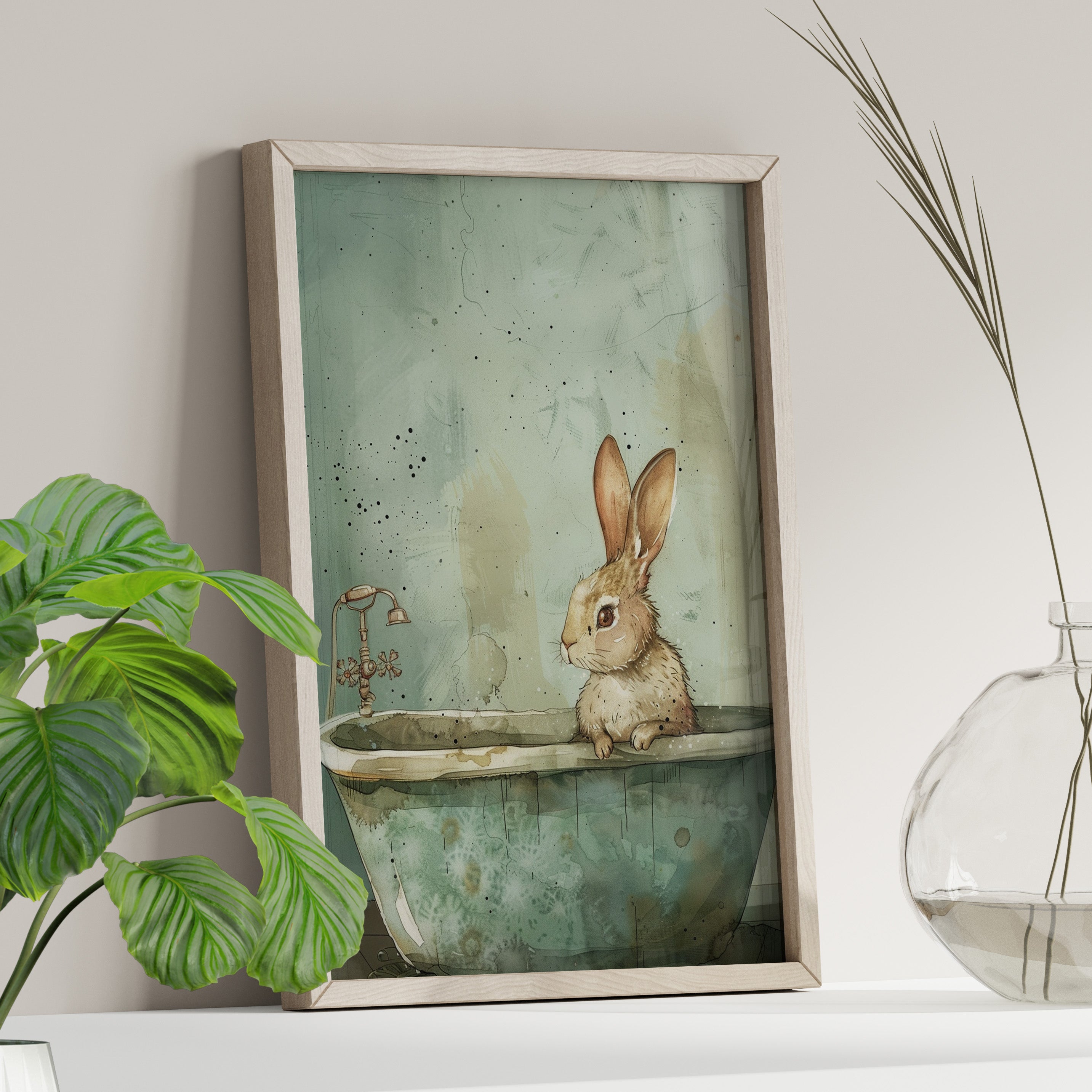 Bunny Bath Day Whimsy