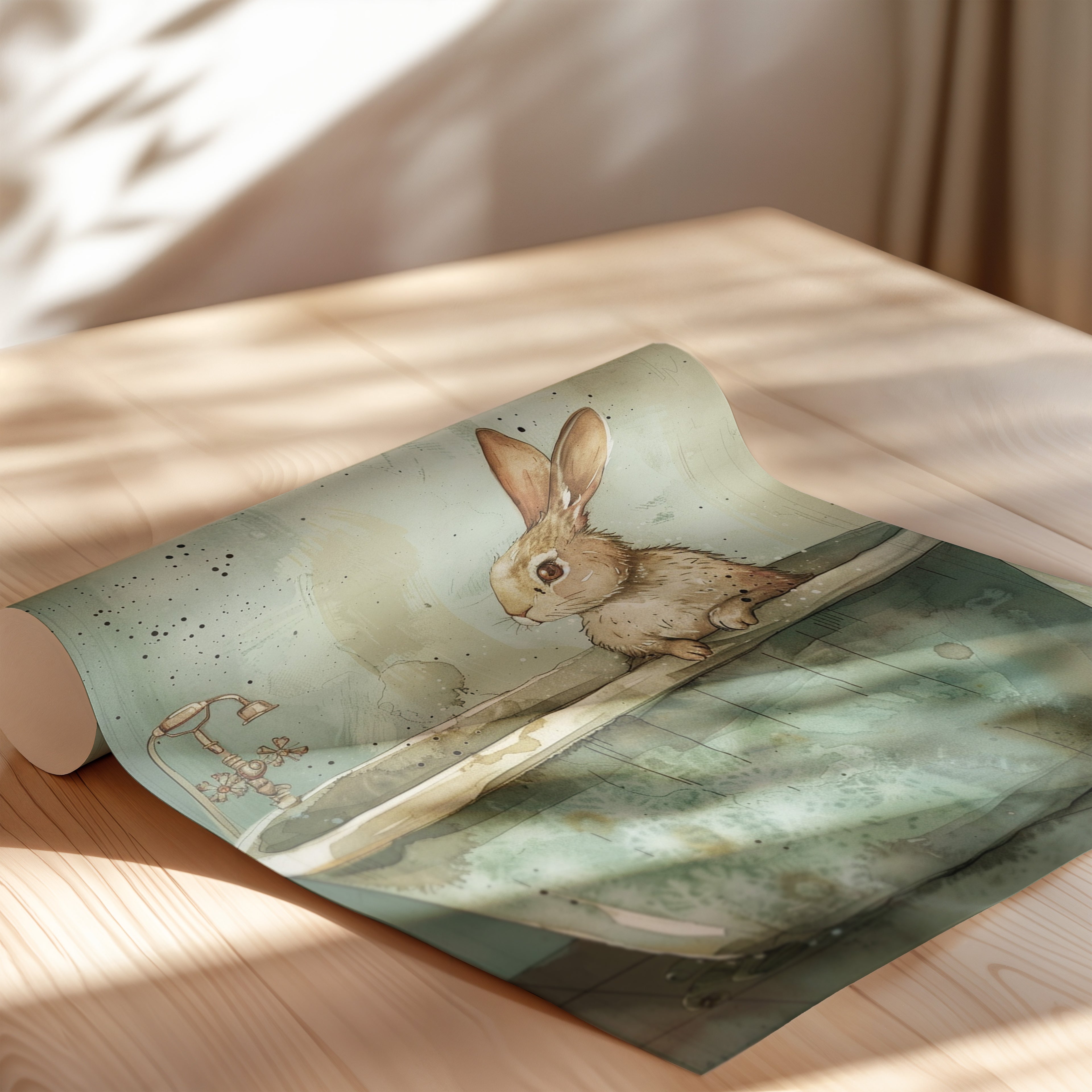 Bunny Bath Day Whimsy