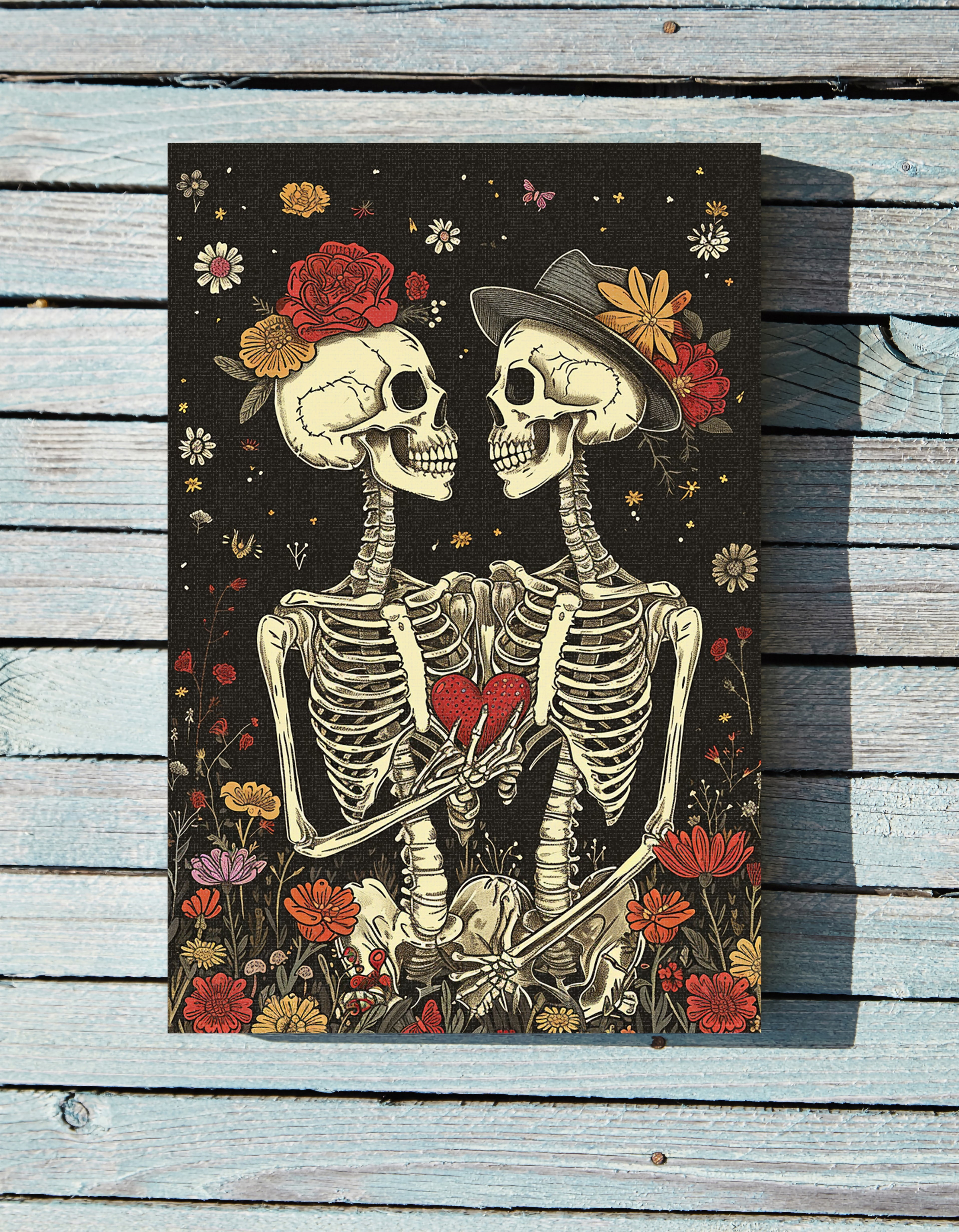 .75" Matte Canvas - Eternal Love Skeletons