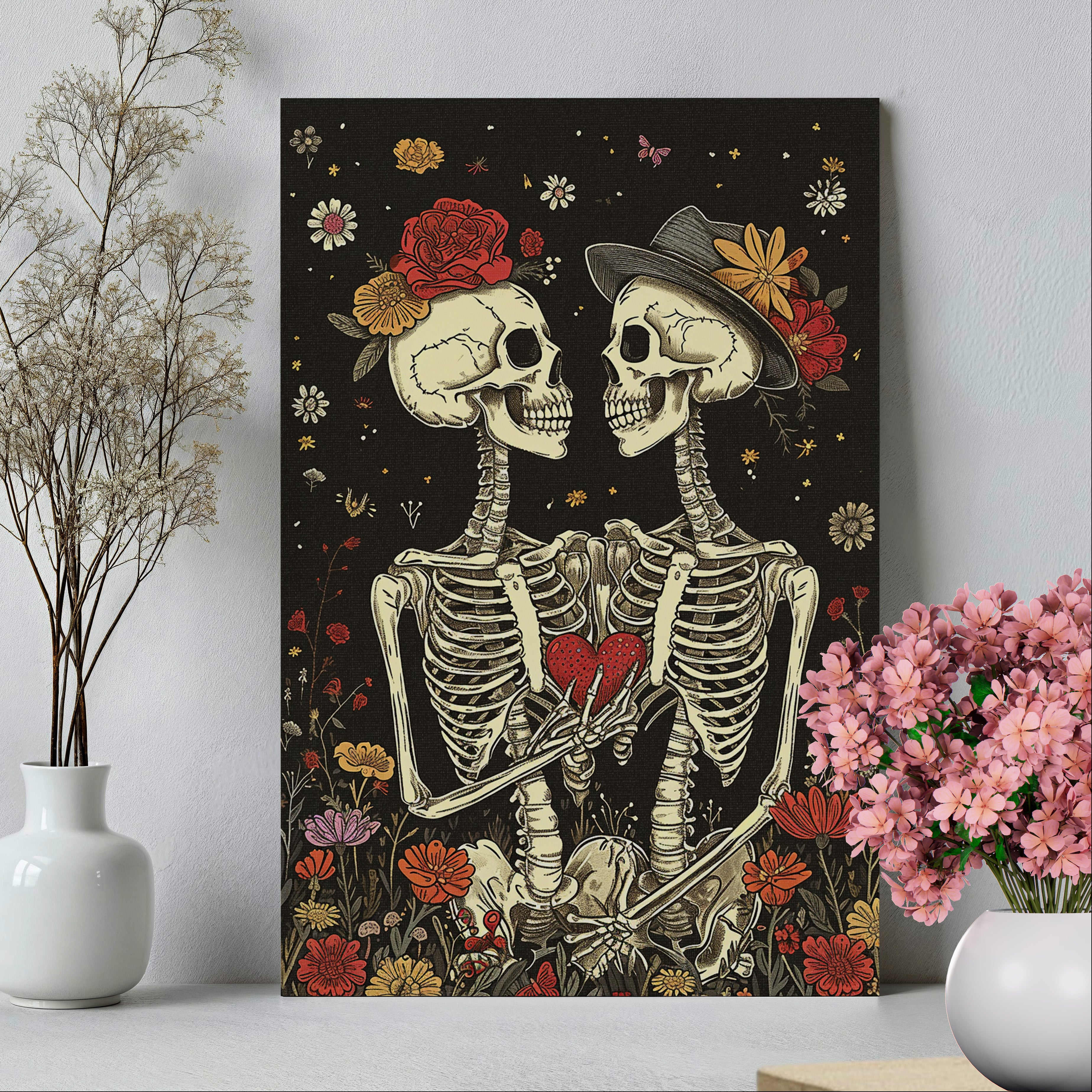 .75" Matte Canvas - Eternal Love Skeletons