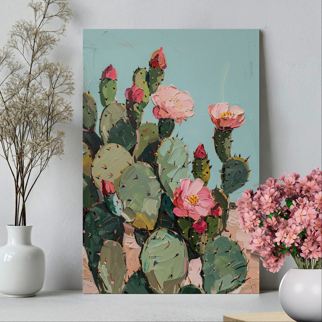 .75" Matte Canvas - Arizona Blooming Cactus Color