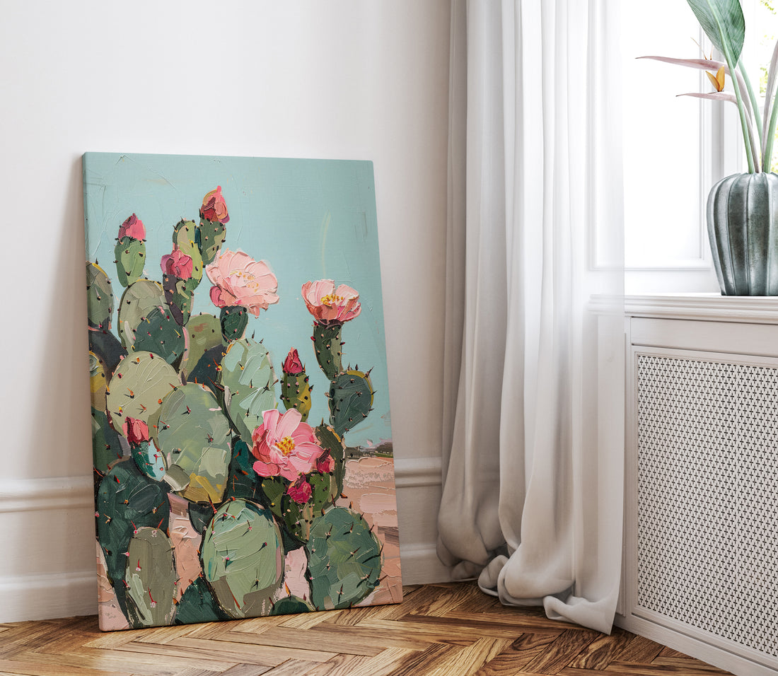 1.25" Matte Canvas - Arizona Blooming Cactus Color