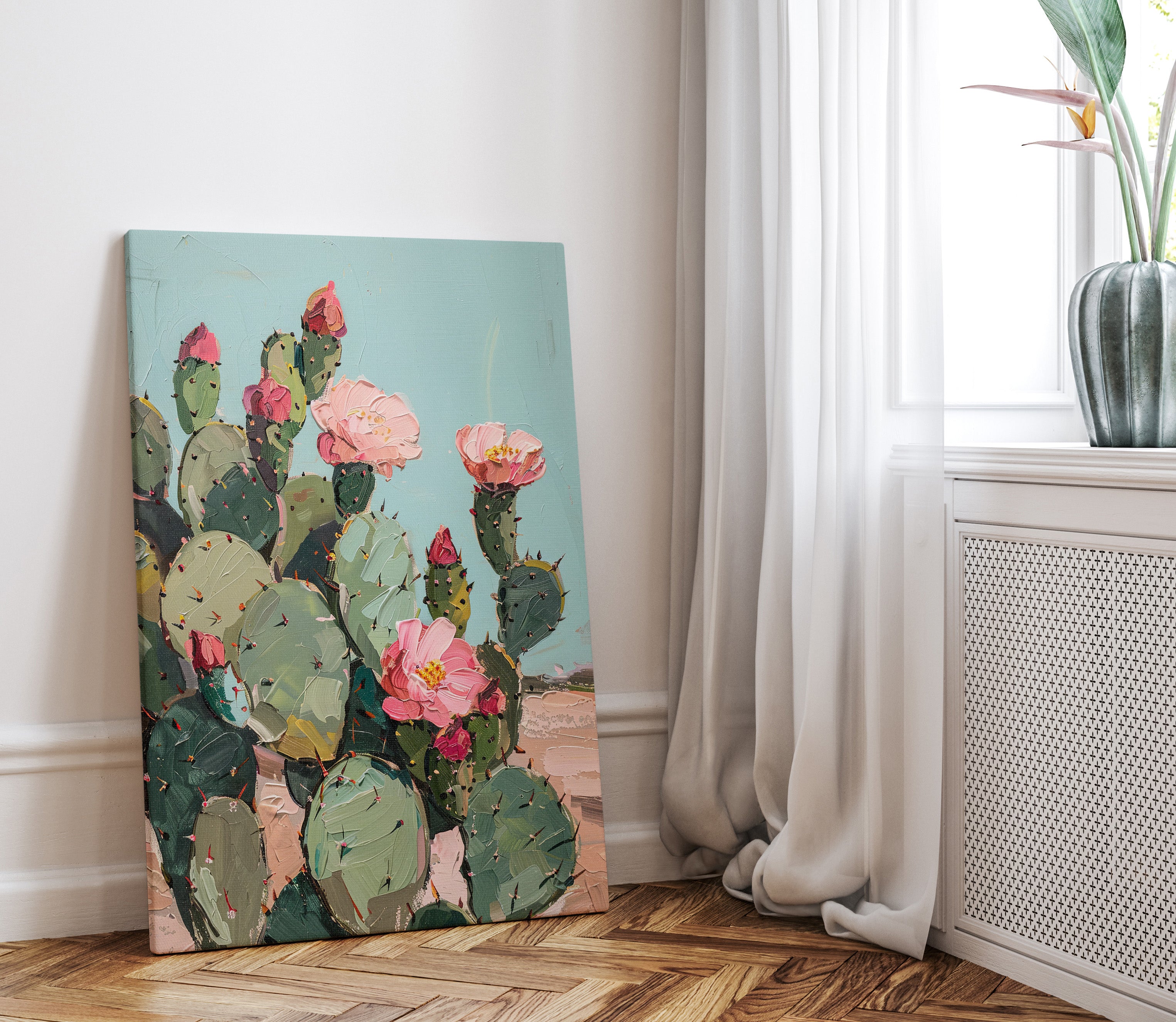 .75" Matte Canvas - Arizona Blooming Cactus Color