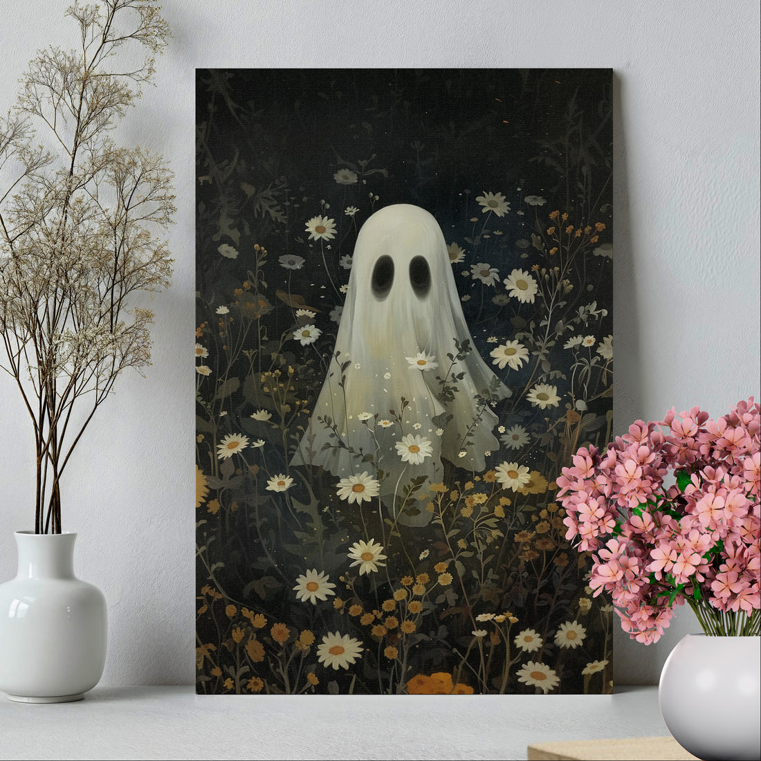 .75" Matte Canvas - Daisy Meadow Ghost